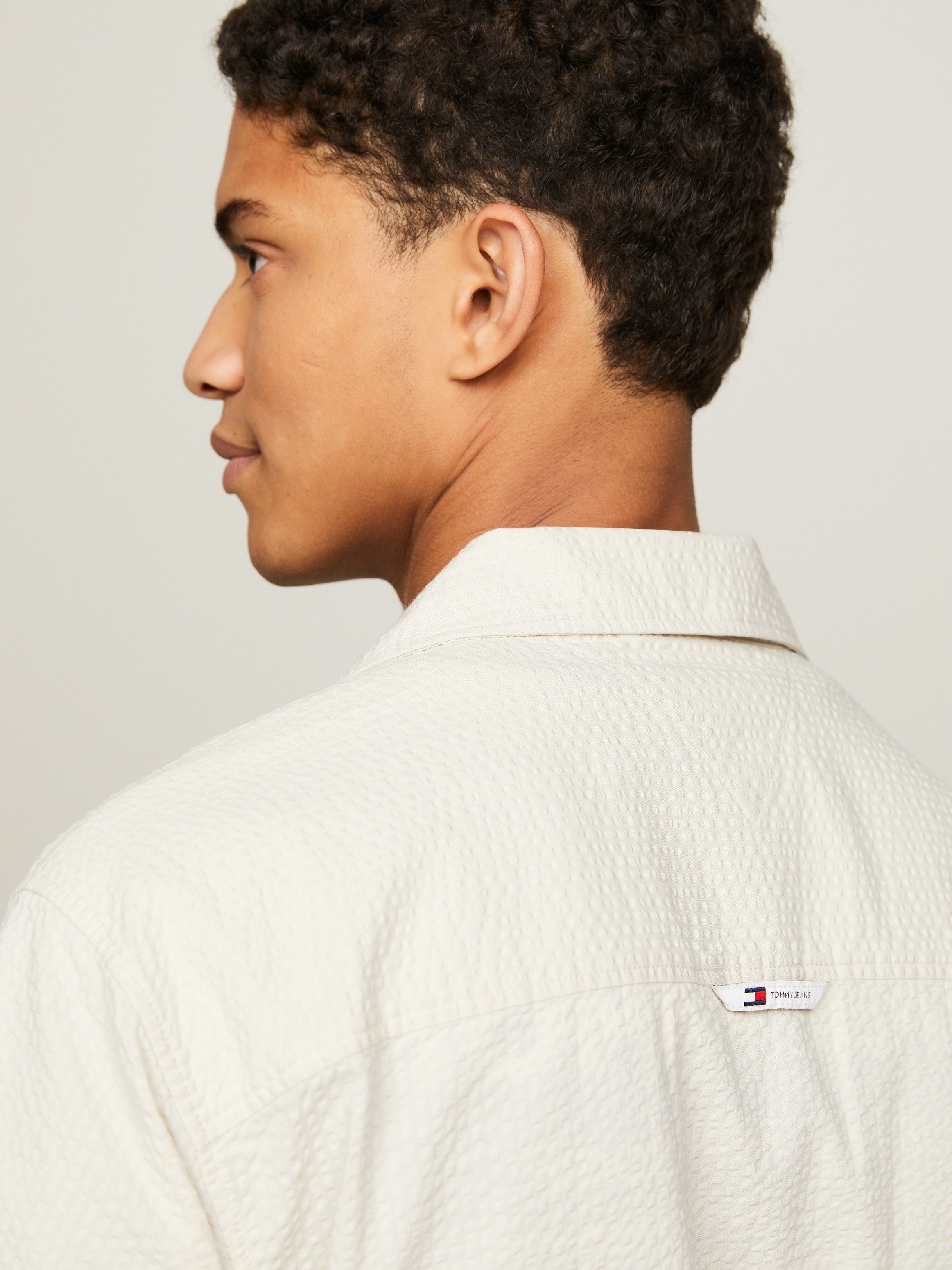 TOMMY JEANS Overhemd met korte mouwen TJM RLX SEERSUCKER CAMP SHIRT