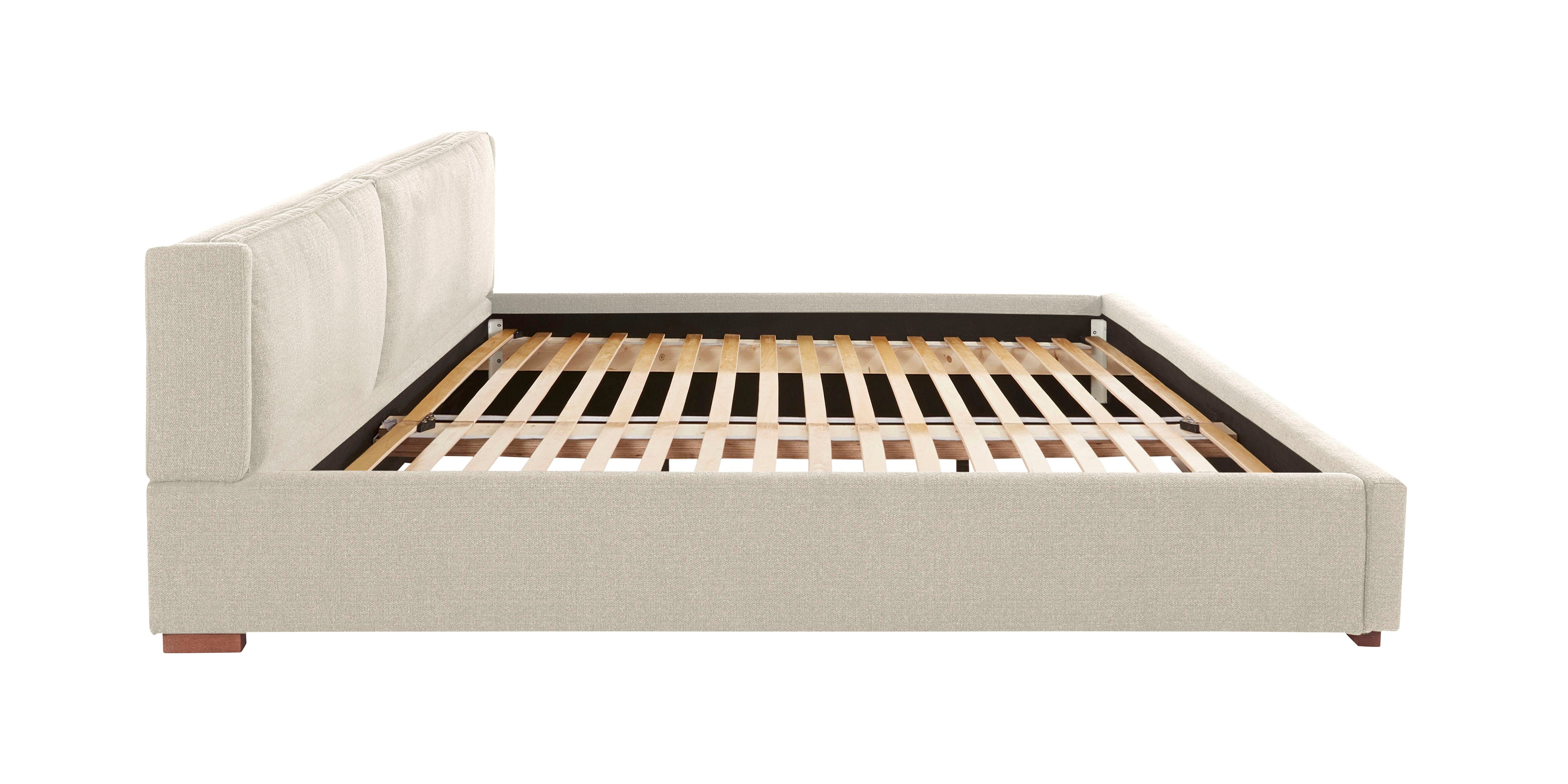 Home affaire Gestoffeerd bed Annera, kussenvulling met veren