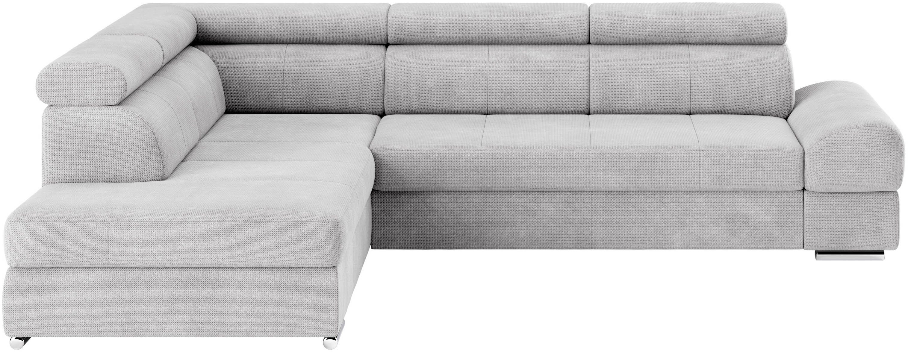 sit&more Hoekbank Broadway L-vorm met verstelbare hoofdsteunen, naar keuze met slaapfunctie