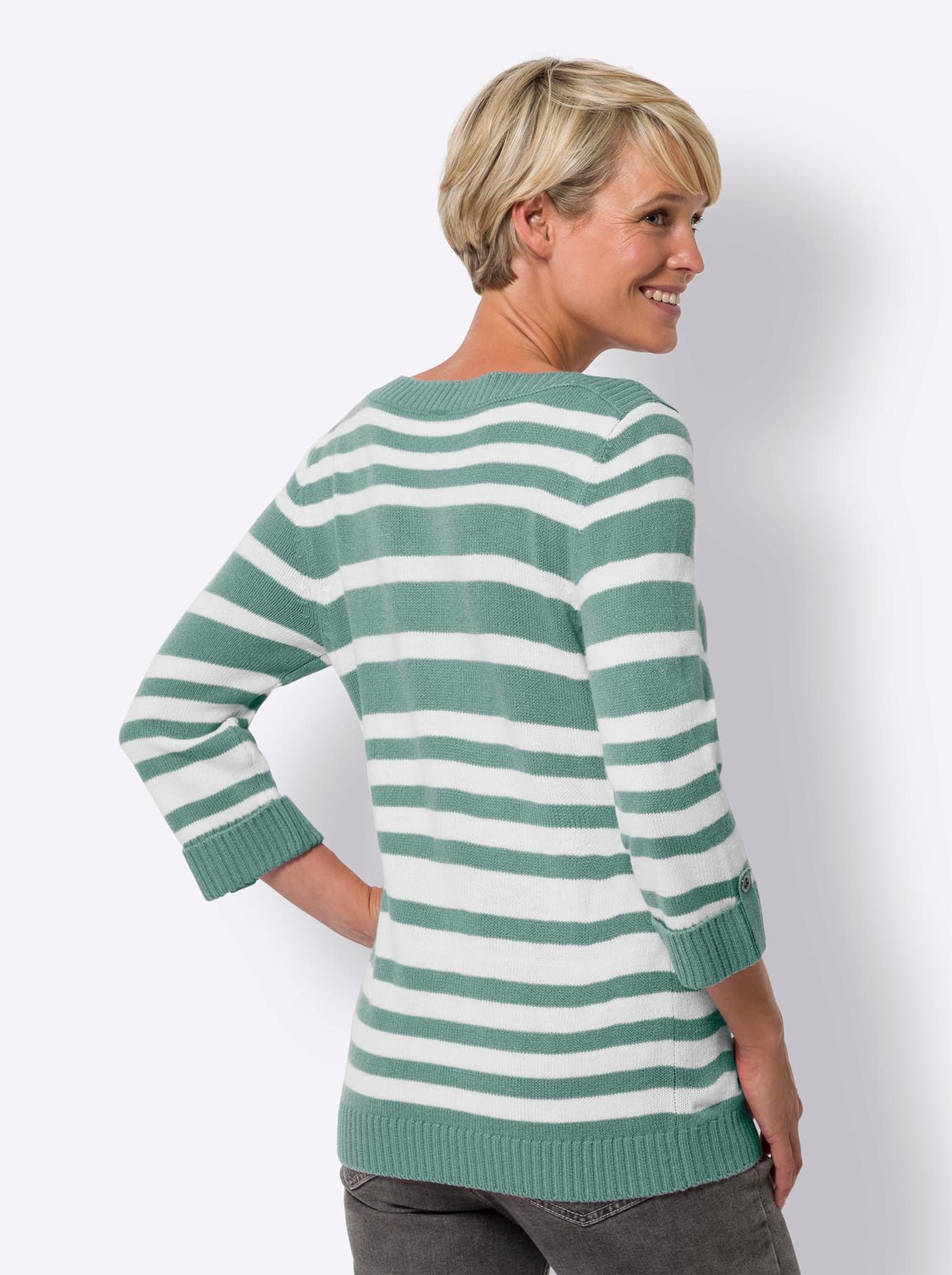 Classic Basics Trui met 3 4 mouwen Trui met ronde hals