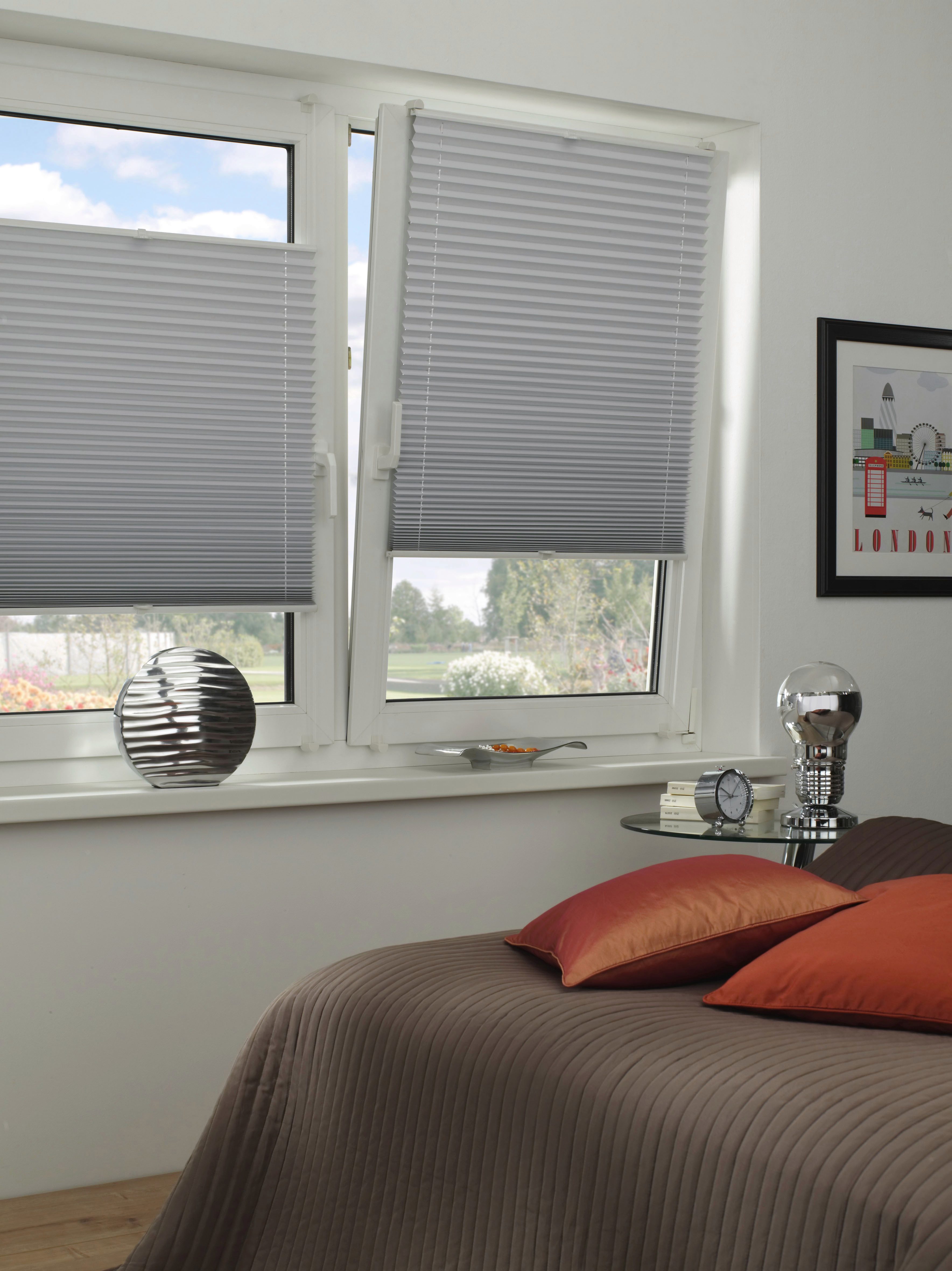 GARDINIA Plissé Easyfix thermo-plissé met dubbele bediening energiebesparend (1 stuk)