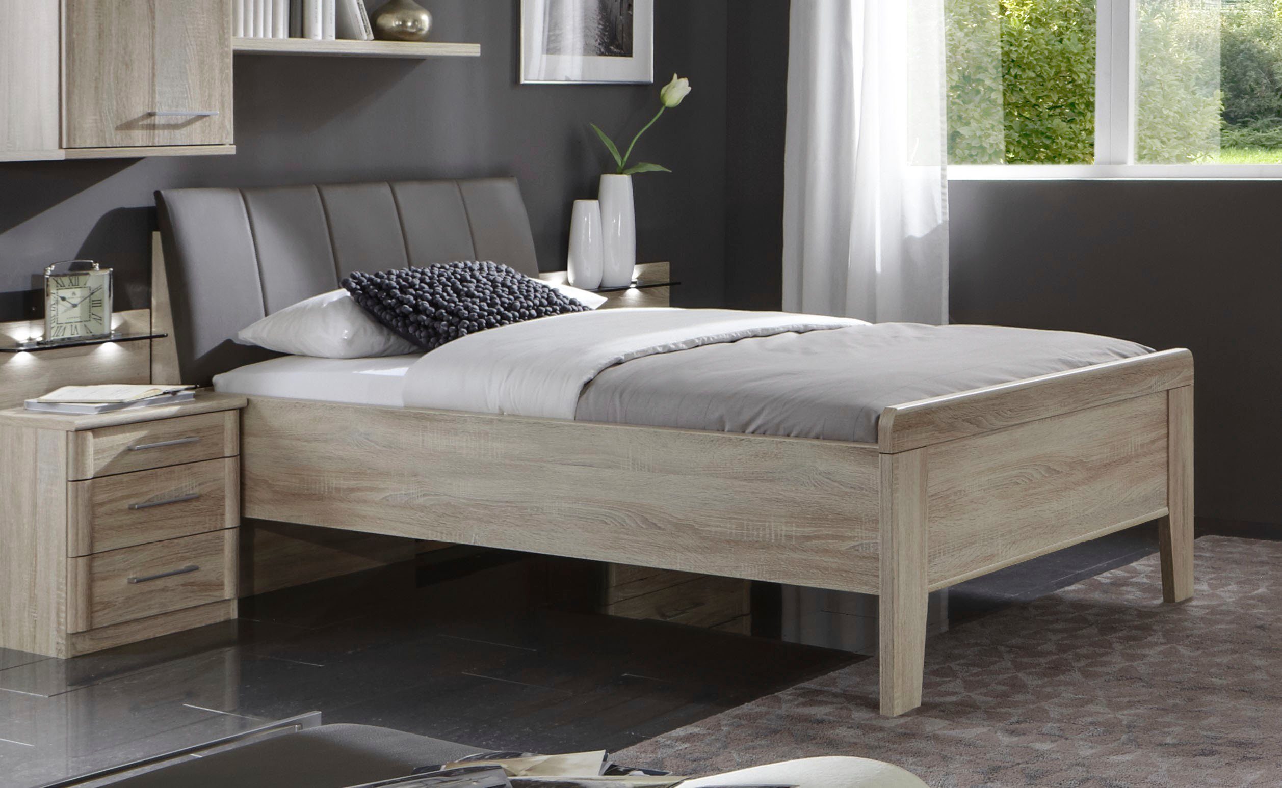 WIEMANN Houten bed MERAN in comforthoogte bedden beige