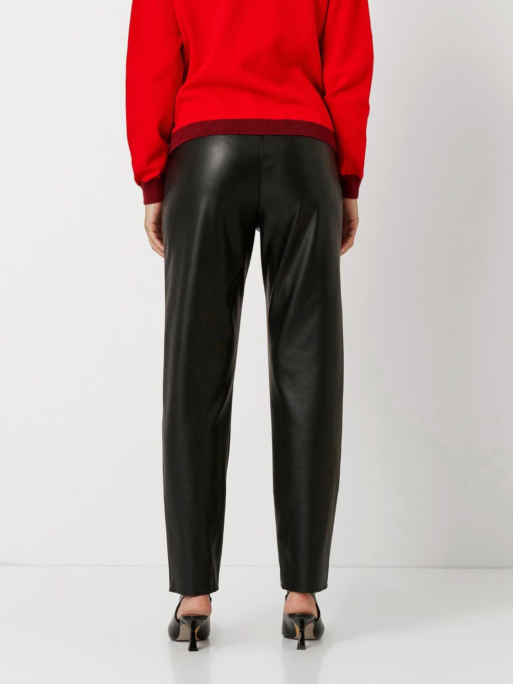 TONI Comfortbroek Sue Modern Chic Zomerbroek met kunstleer-look