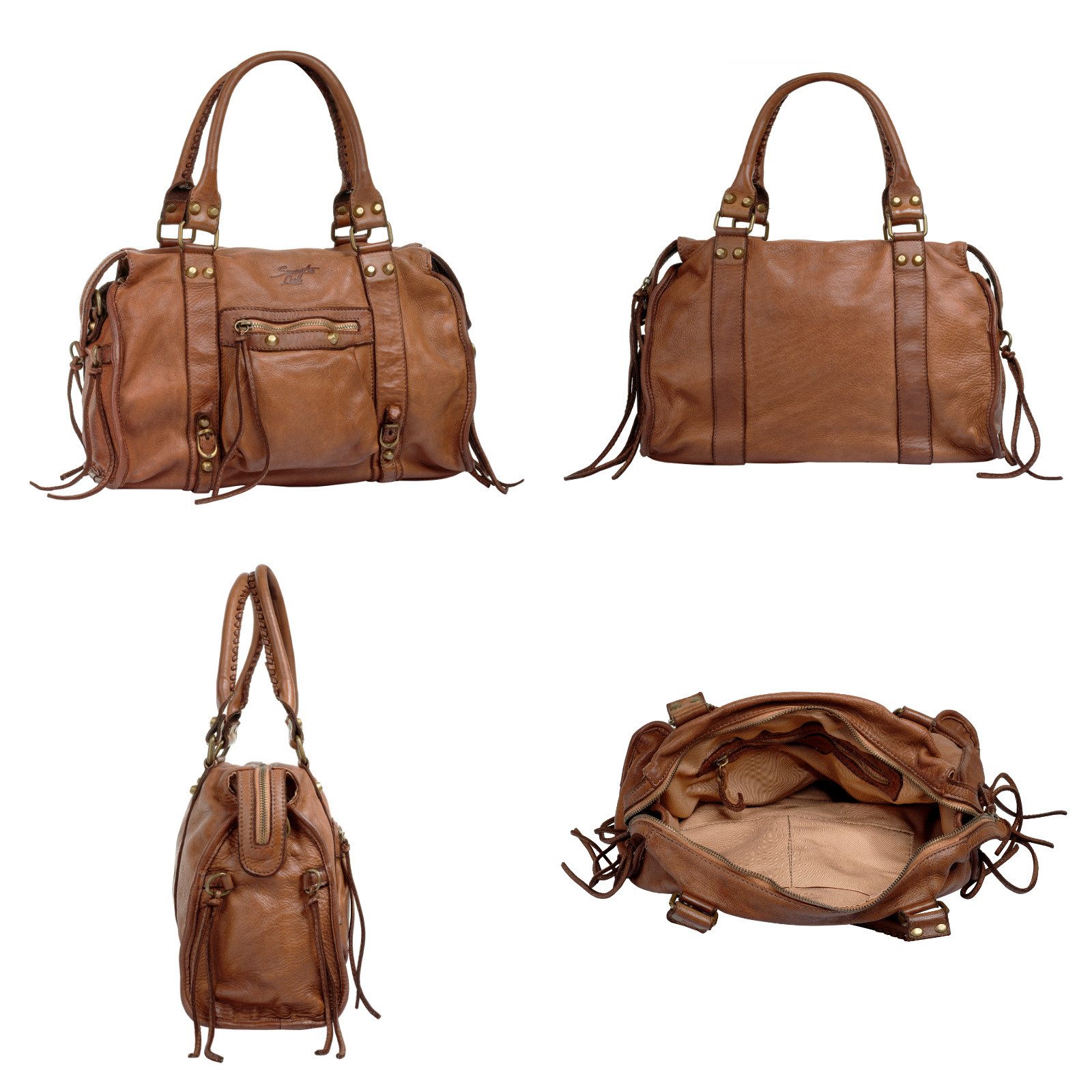Samantha Look Shopper echt leer, made in italy (1-delig)