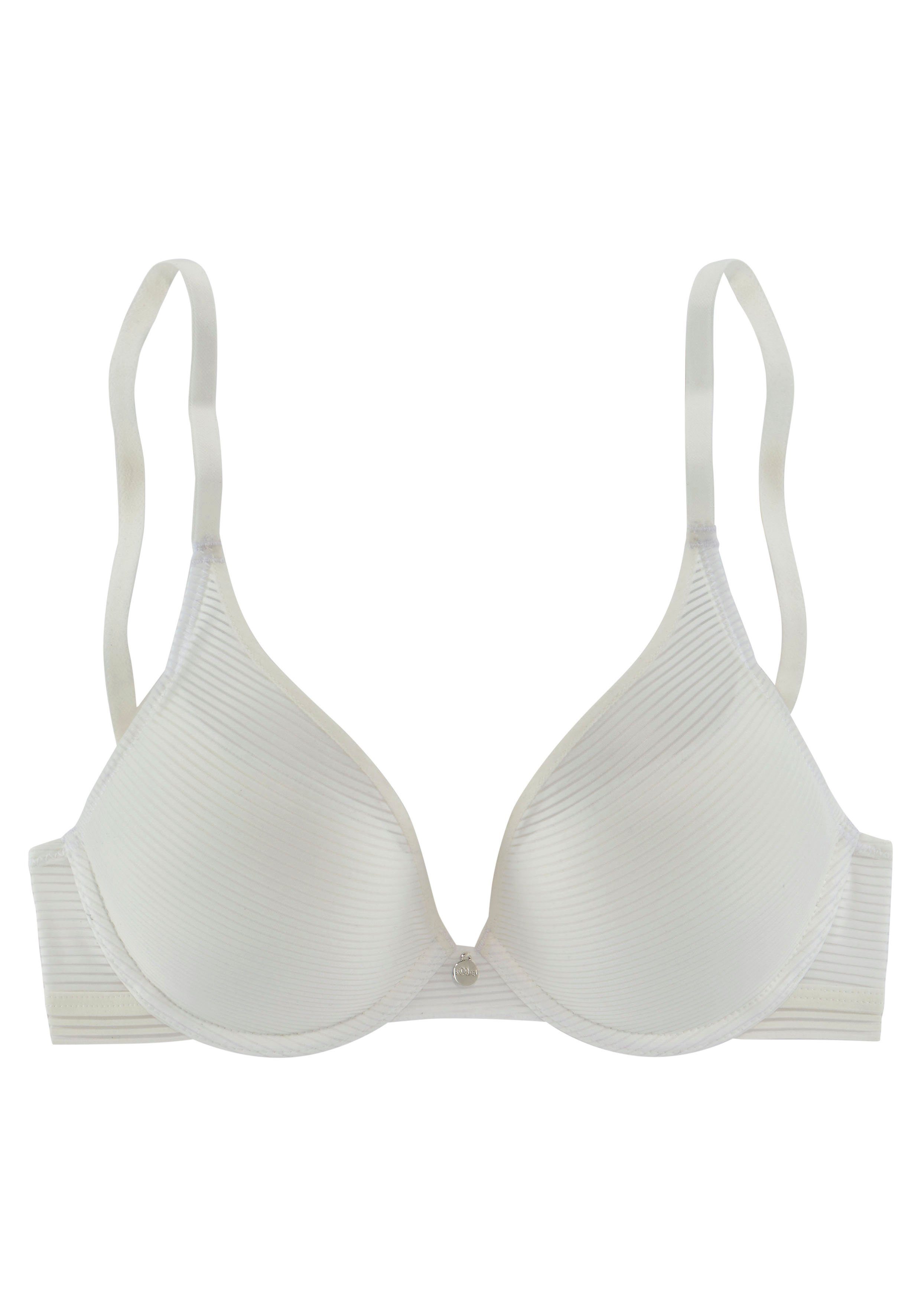 s.Oliver RED LABEL Beachwear Push-up-bh Zoè gemaakt van modieus mesh in een gestreepte look