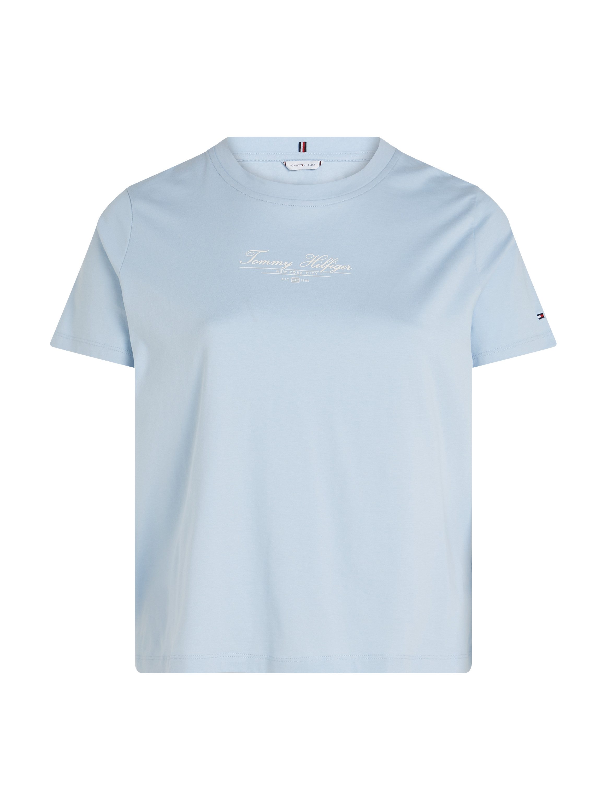 Tommy Hilfiger Curve Shirt met ronde hals CRV REG SCRIPT C-NK TEE SS