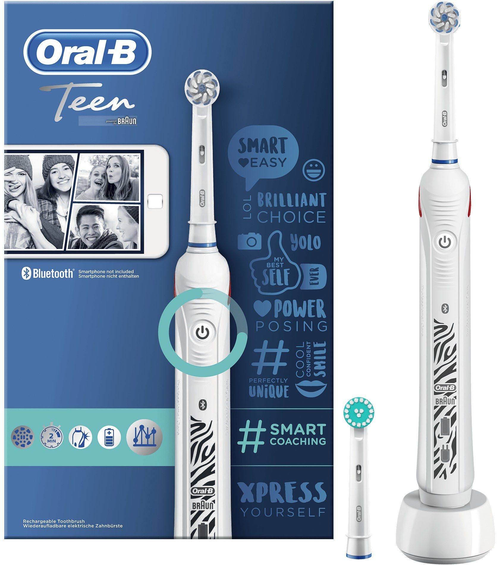 Oral Elektrische tandenborstel Teen white met visuele poetsdruksensor makkelijk gekocht | OTTO