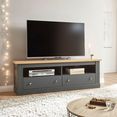 home affaire tv-meubel westminster tv-tafel in romantische rustieke stijl grijs