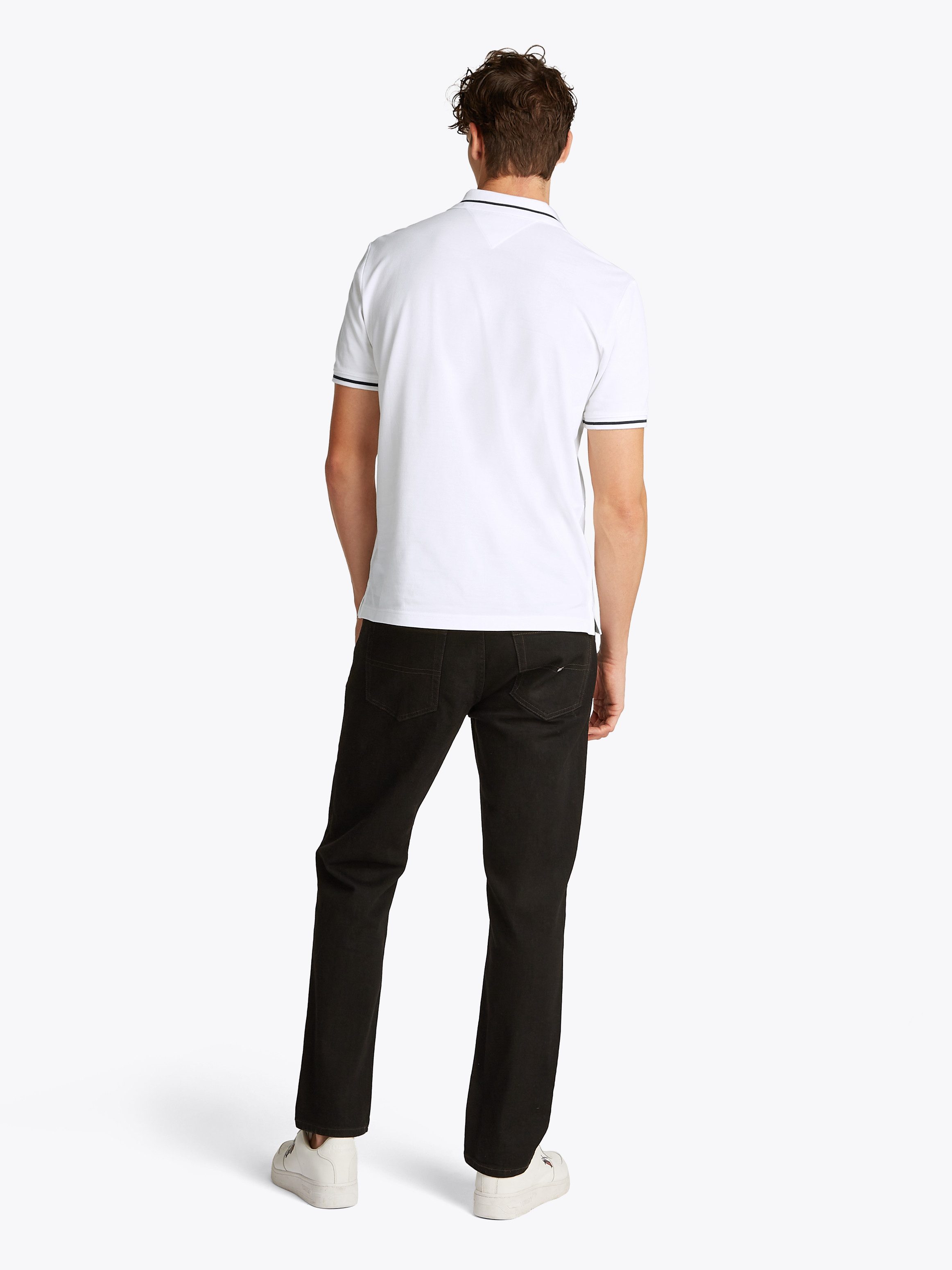 TOMMY JEANS Poloshirt TJM REG TIPPED POLO met gestreepte details