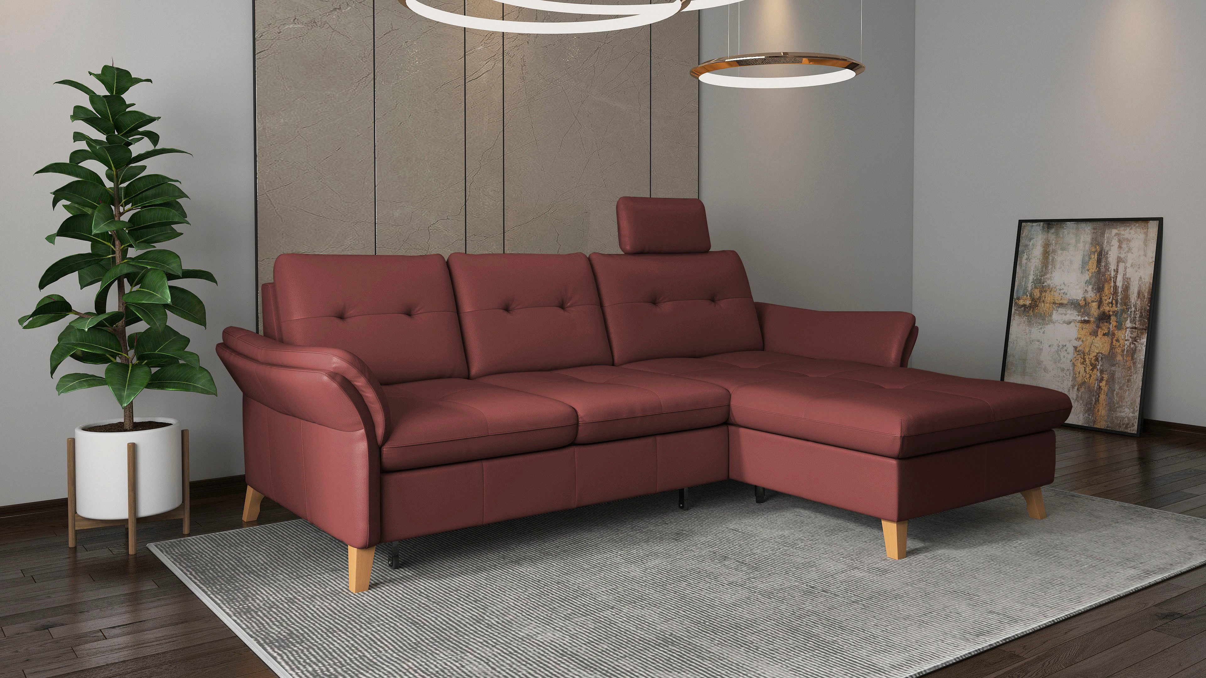 sit&more Hoekbank Göteborg Zitdiepteverstelling en binnenvering, naar keuze met slaapfunctie
