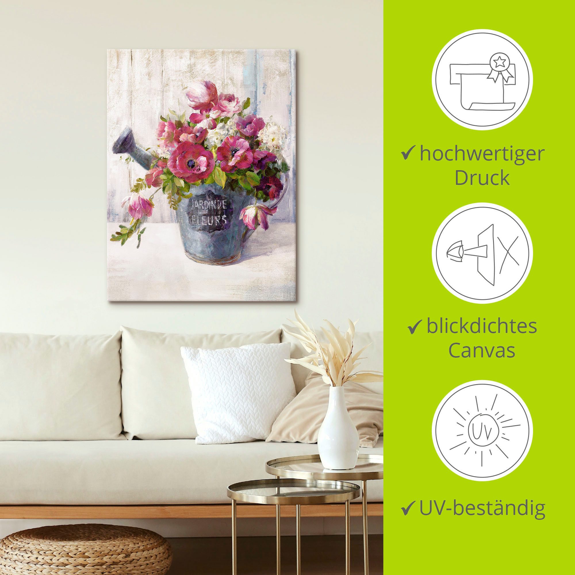 Artland Artprint Bloemen II als artprint op linnen, poster in verschillende formaten maten