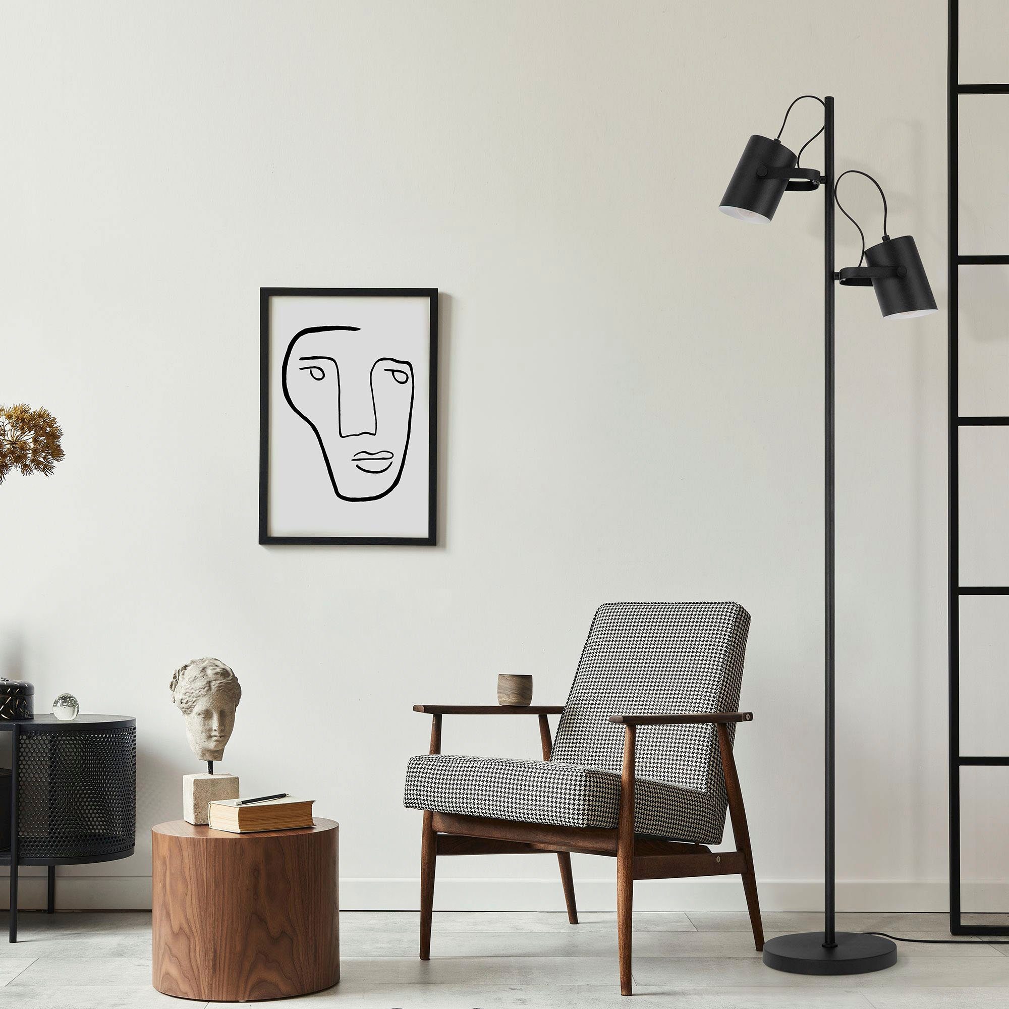 Paco Home Staande lamp Karl met compatibele dimmer en lichtbron