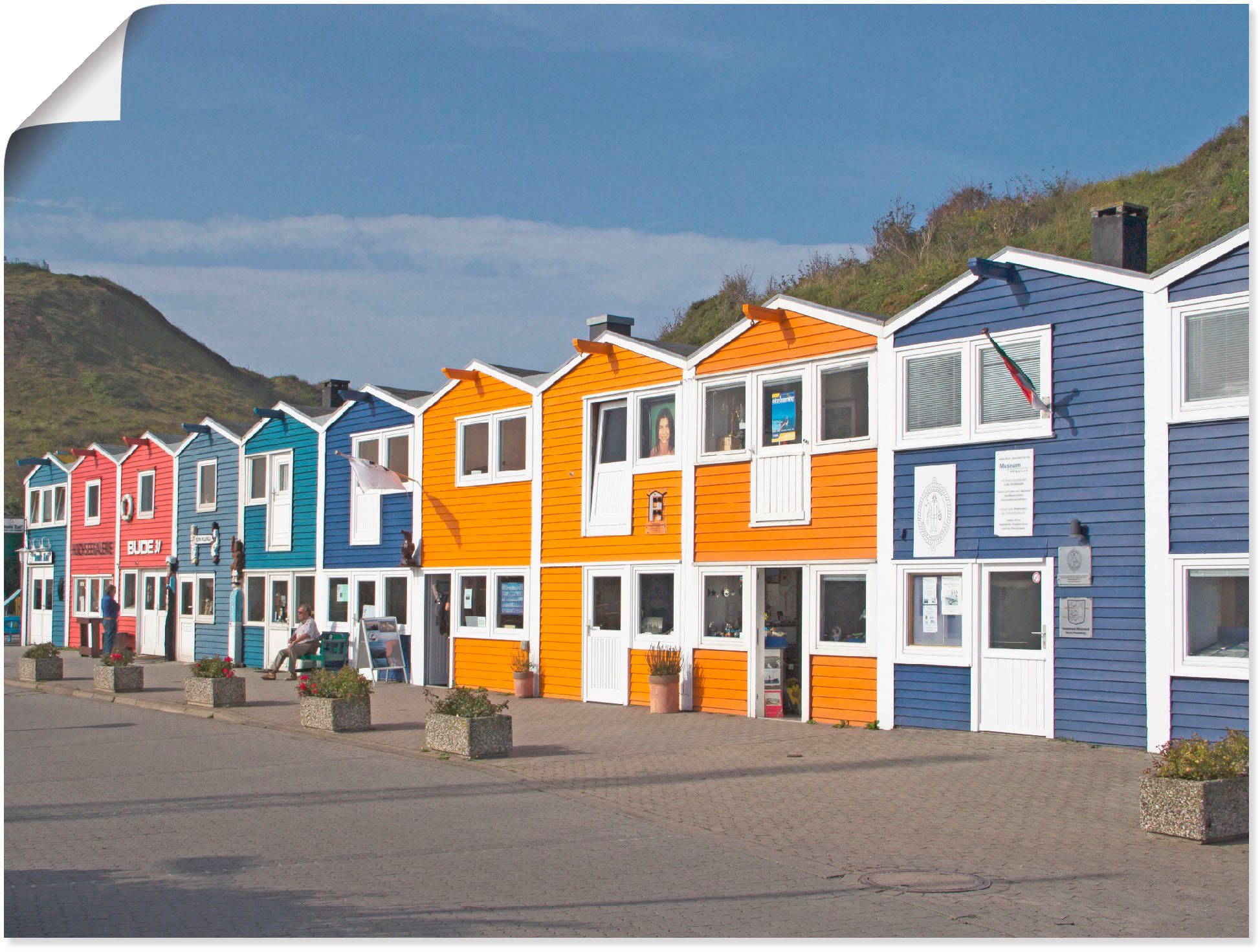 Artland artprint Bunte Buden auf Helgoland