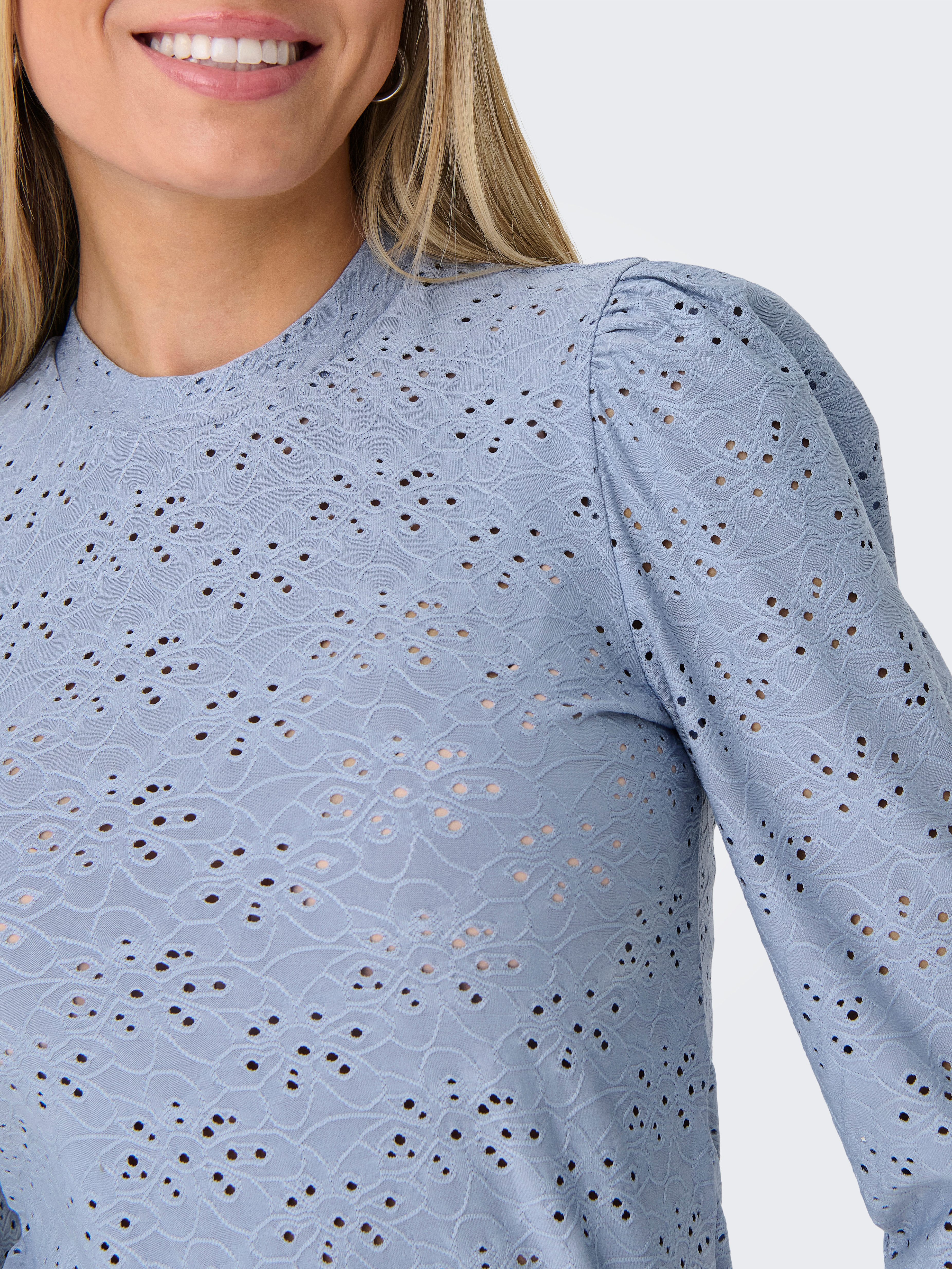 Only Shirt met lange mouwen ONLSMILLA L/S PUFF TOP JRS