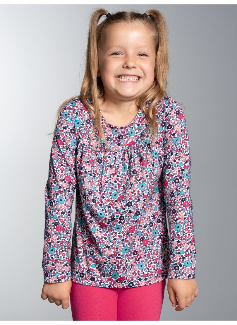 Trigema Sweatshirt TRIGEMA Langarmshirt met schattige bloemetjes-print