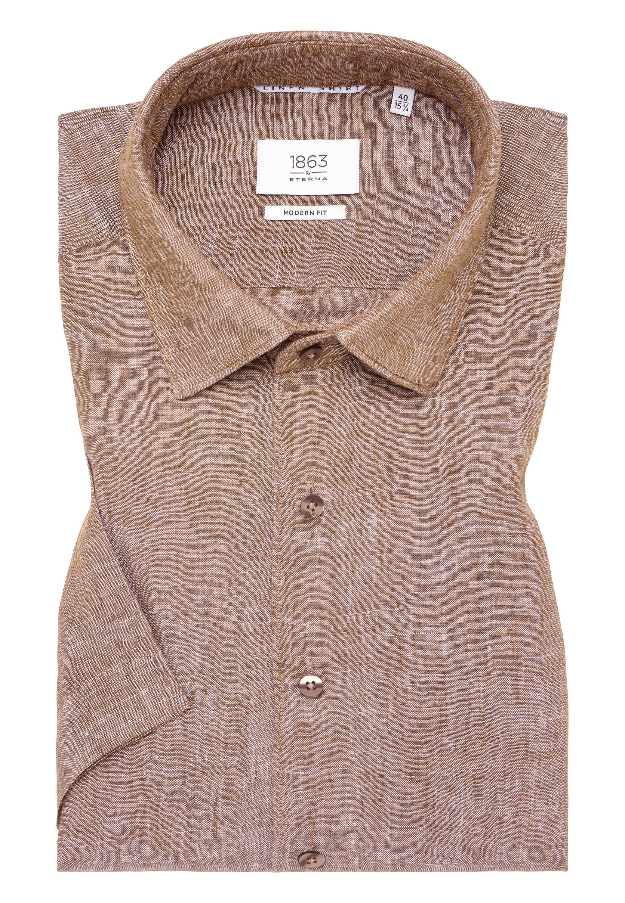 Eterna Overhemd met korte mouwen MODERN FIT EASY IRON (gemakkelijk te strijken)