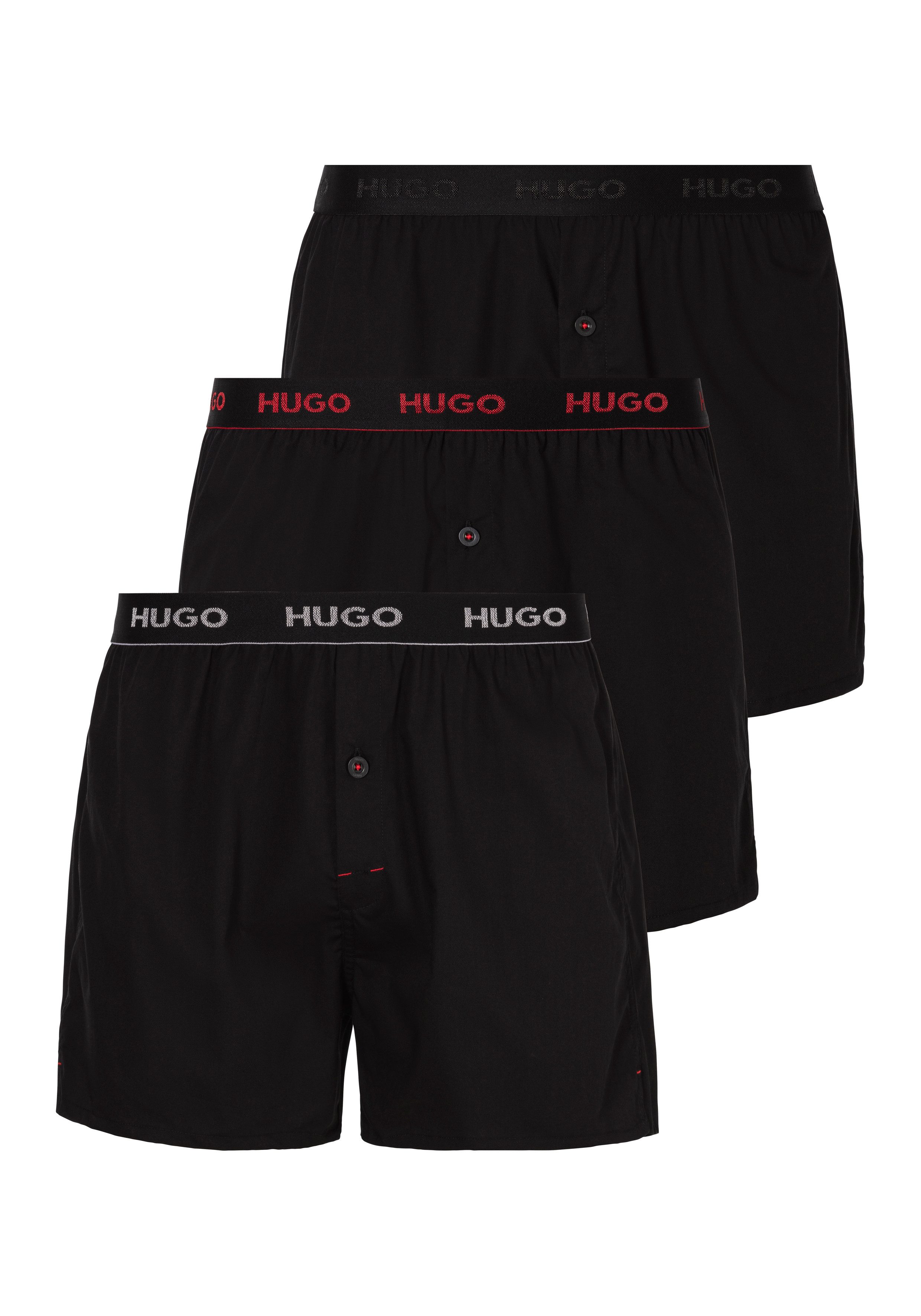 HUGO underwear Boxershort WOVEN BOXER TRIPLET met elastische taille (set 3 stuks 3)