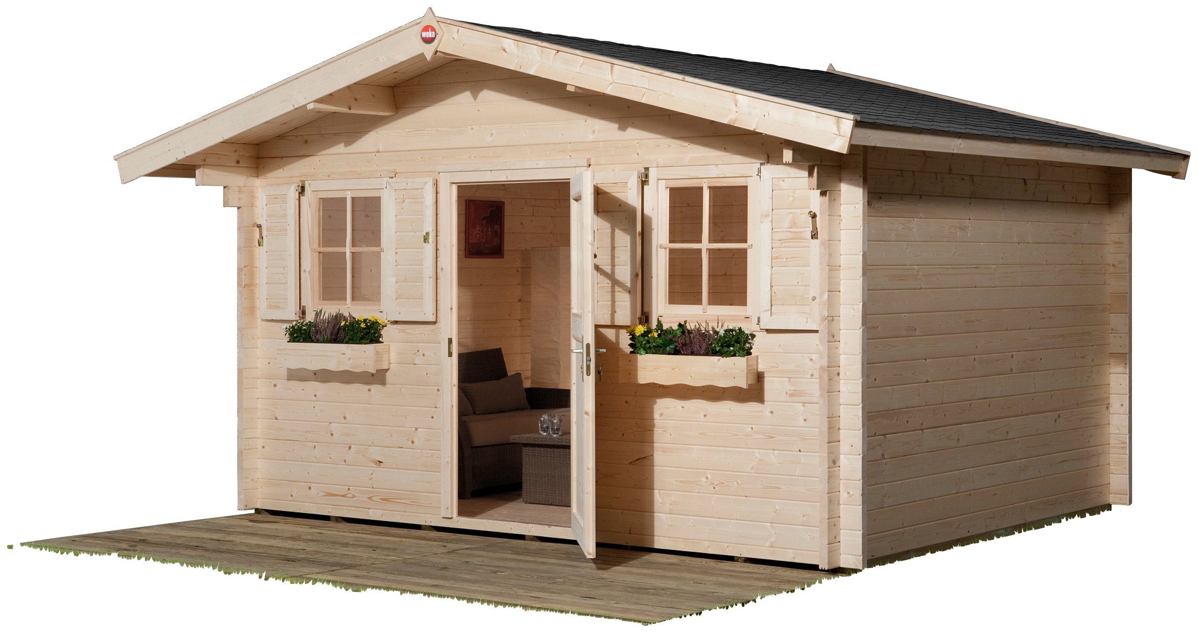 weka Tuinhuisje 135 Maat 1 houten tuinhuisjes beige