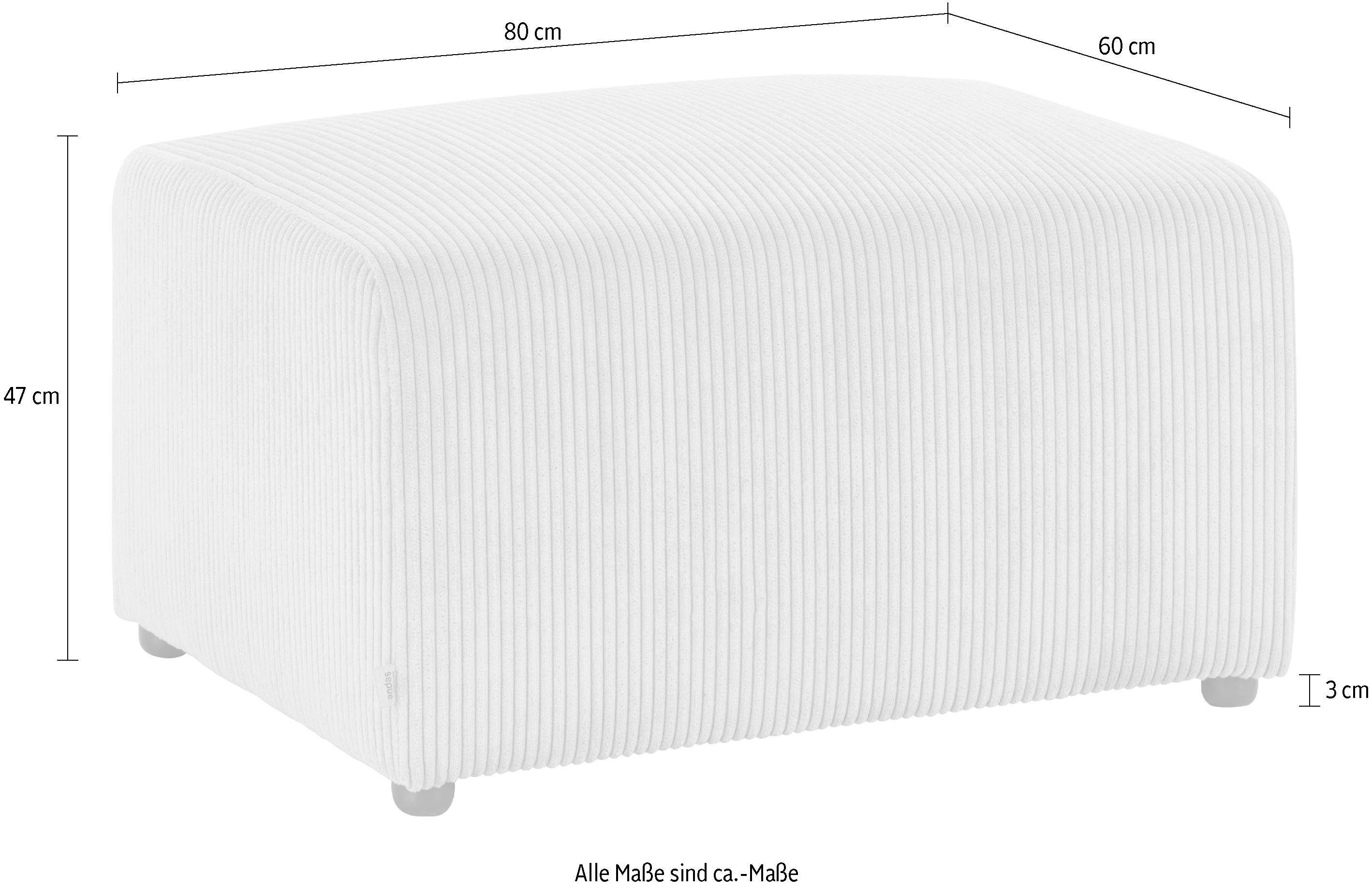 andas Hocker Alesund op zichzelf of deel van de modulaire bank