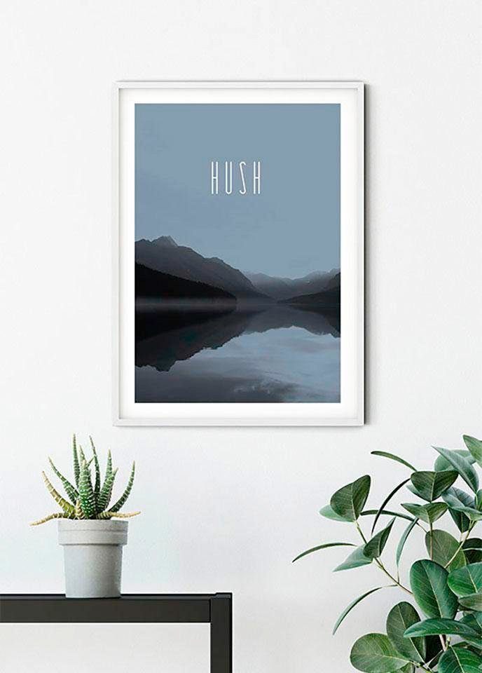Komar Wanddecoratie Word Lake Hush Steel Wanddecoratie - zonder lijst (1 stuk)