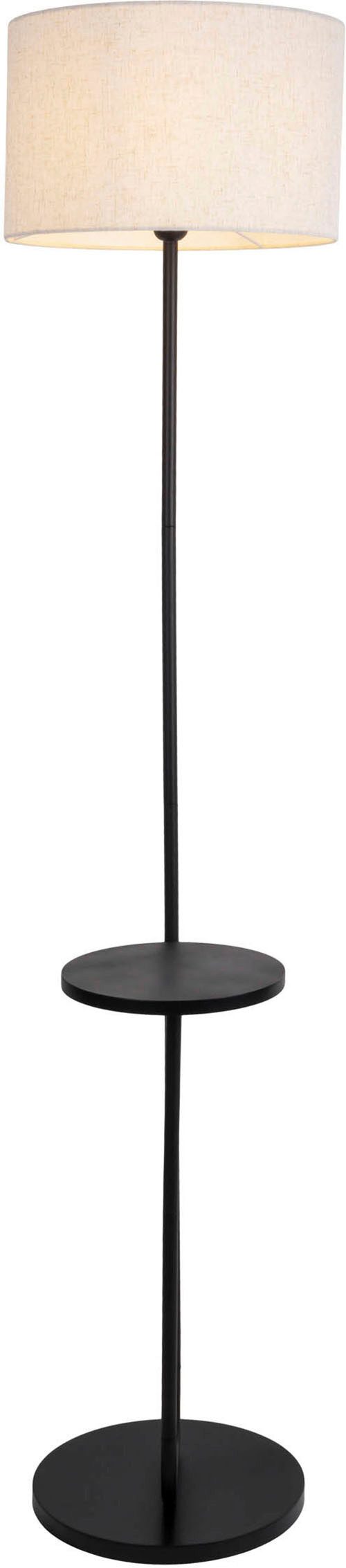 näve Staande lamp Tordis met geïntegreerde tafel, toevoer 230cm zwart, excl. 1 x e27 (1 stuk)