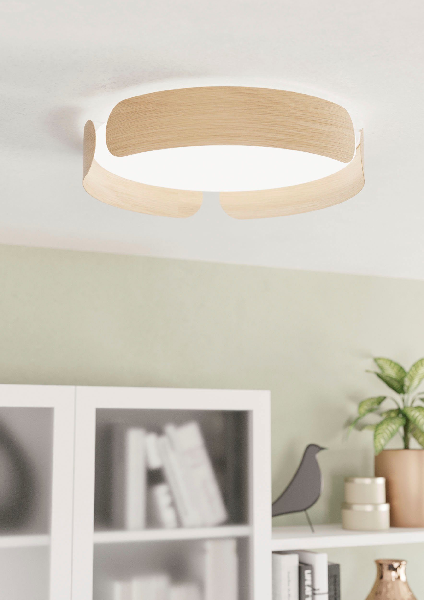 EGLO Plafondlamp VALCASOTTO Plafondlamp, woonkamerlamp, LED slaapkamerlamp, lamp plafond (1 stuk)