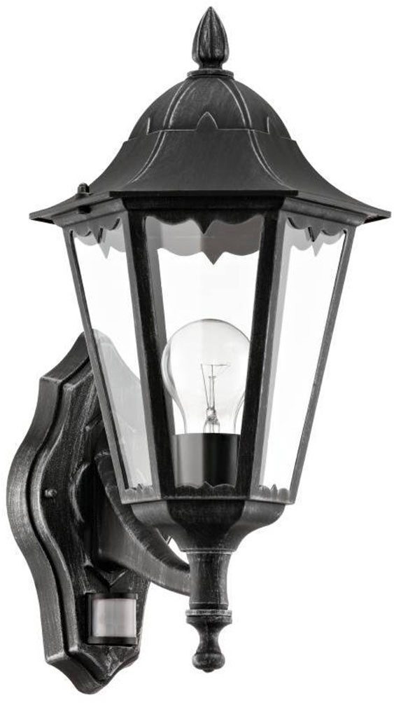 EGLO Wandlamp voor buiten NAVEDO wandlamp, buitenverlichting, zwart, zilver-patina, klassiek (1 stuk)
