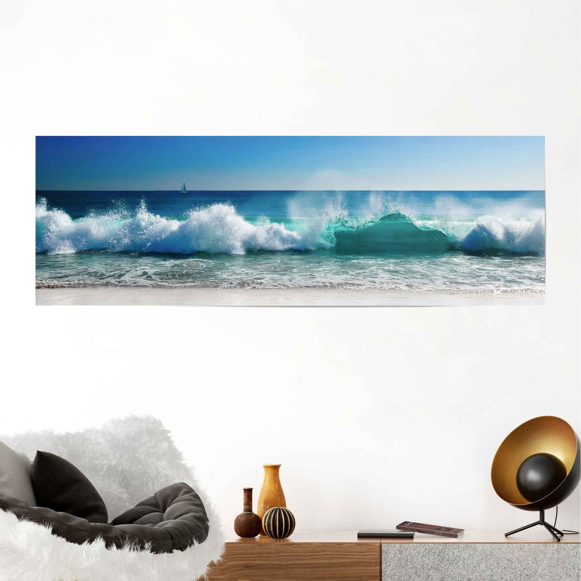 Reinders! Poster Stormachtige golven zee - strandafbeeldingen - water - vakantie