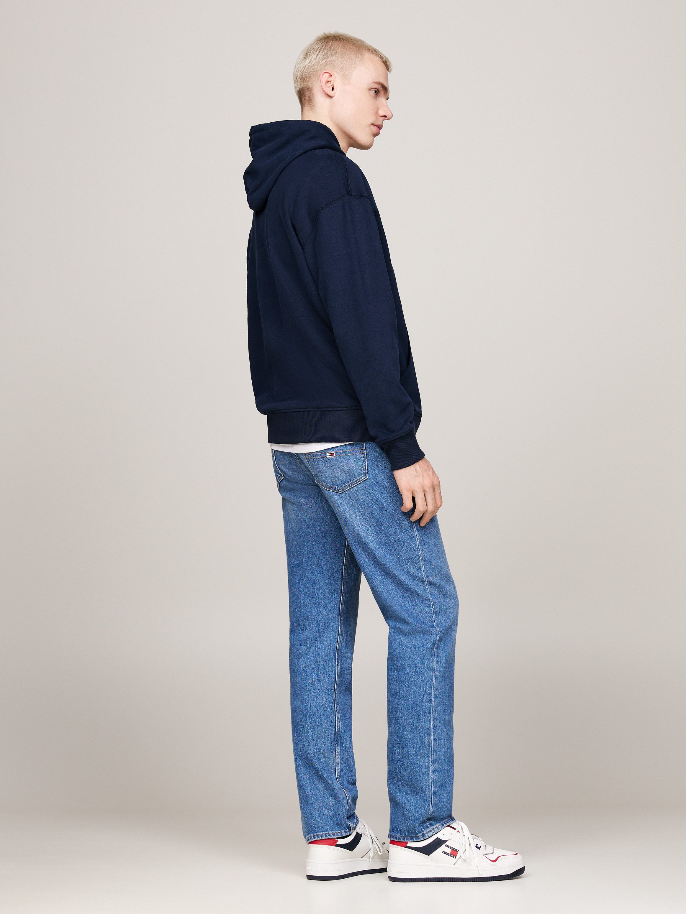 TOMMY JEANS Sweatshirt TJM REG TJ FLAG CREST HOOD EXT geborduurd merkembleem op borsthoogte