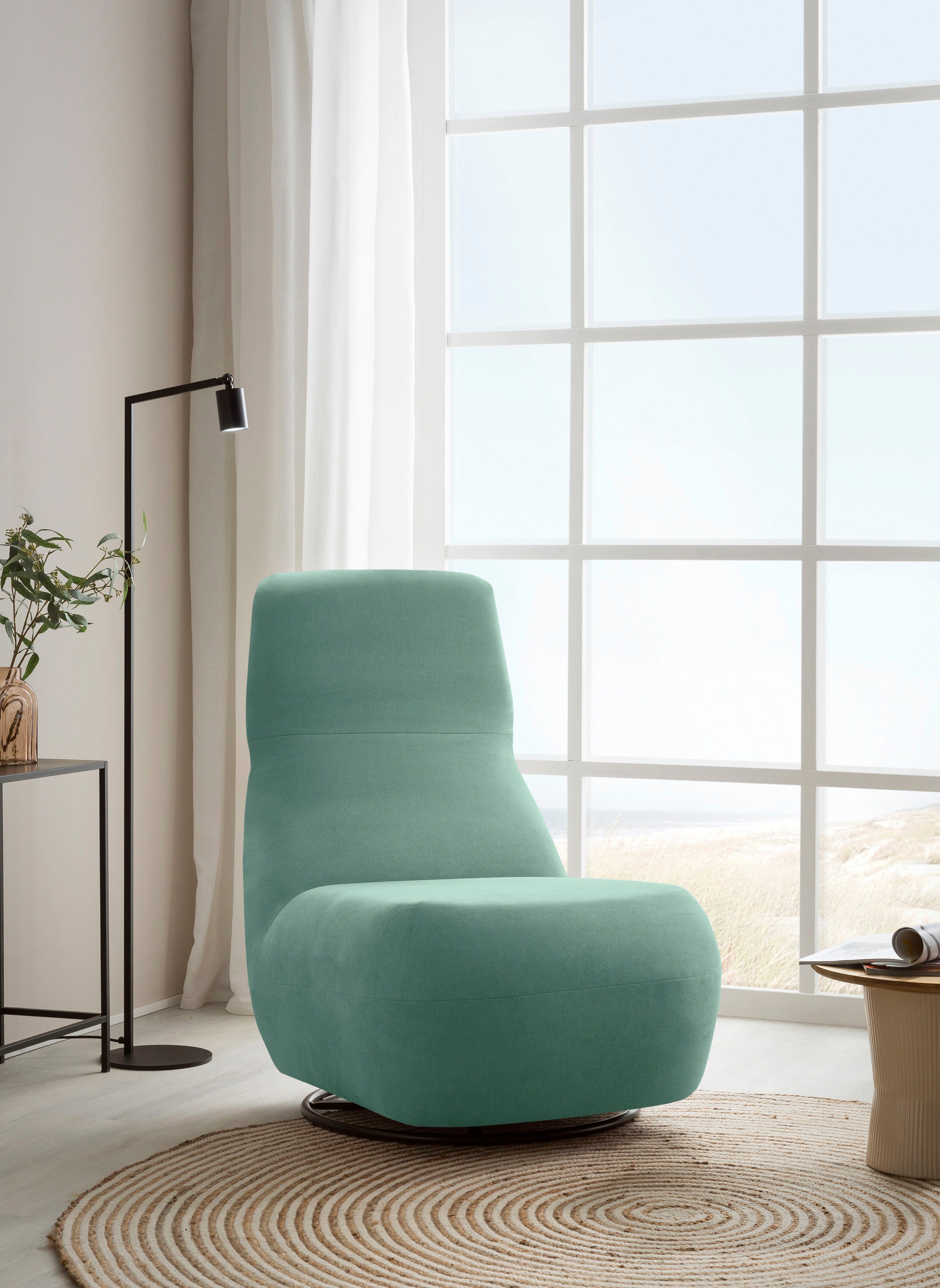 andas Relaxfauteuil Emberson stoel, rugleuning opklapbaar, draaistoel Verstelbare rugleuning, draaifunctie, naar keuze ook Swivel (wip) functie