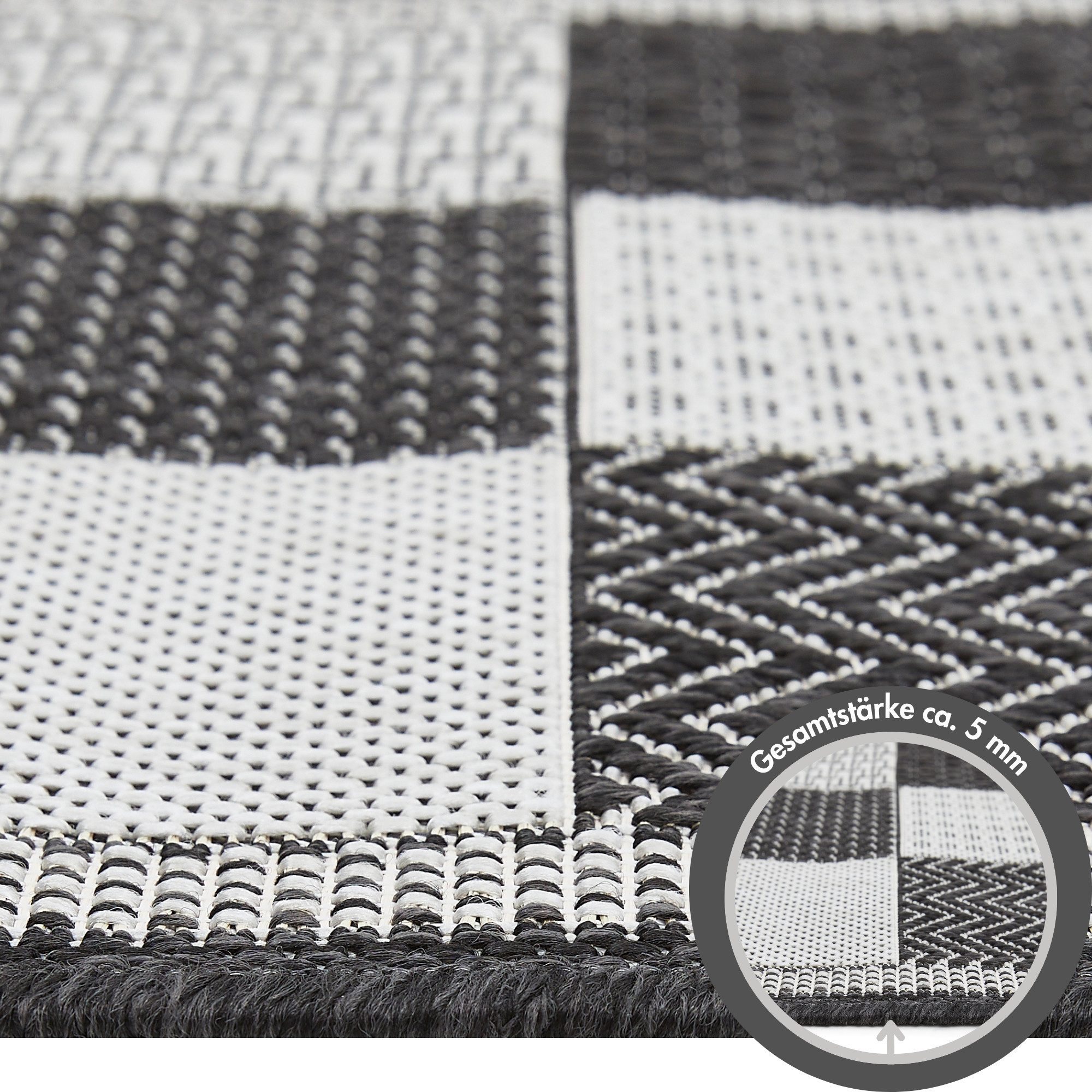 Andiamo Loper ARIZONA 2 Platweefsel, patchworkdesign, geschikt voor binnen en buiten