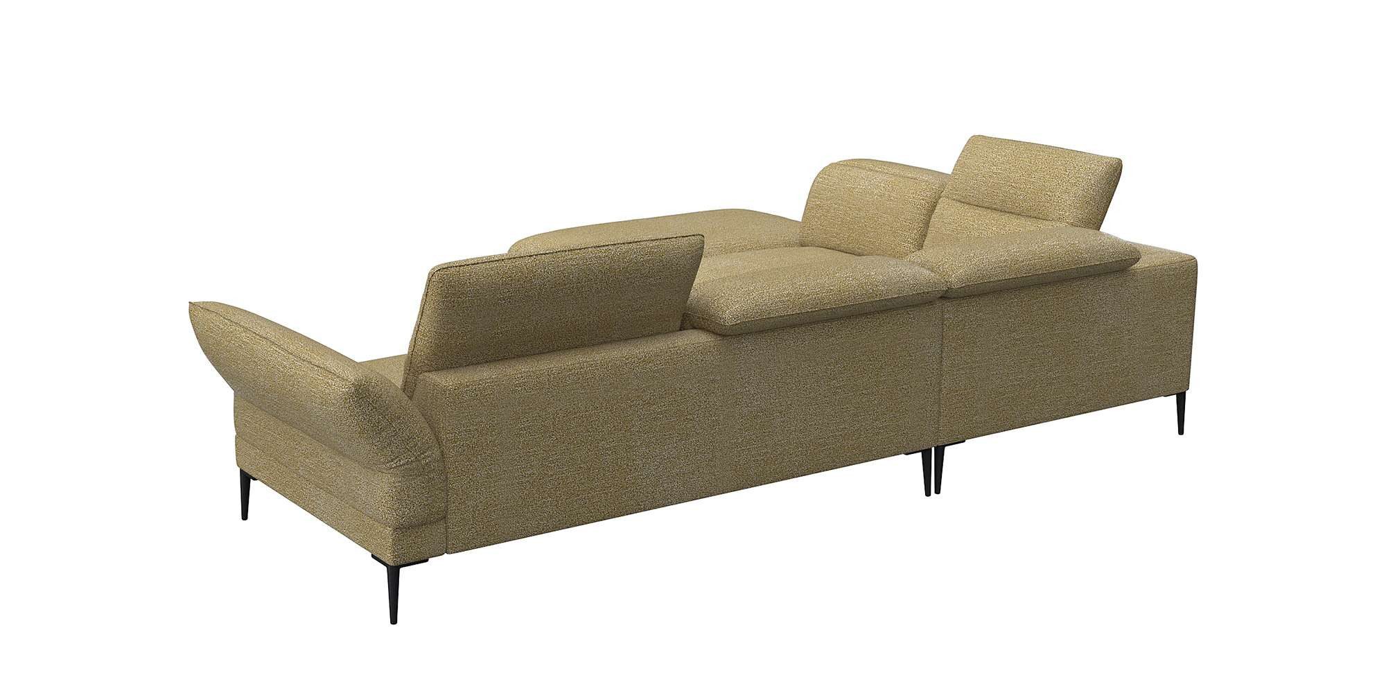FLEXLUX Hoekbank Salino, functie-sofa met ottomane, relaxsofa, hoekbank Bank met arm- en hoofdeinde verstellingen, koudschuim & staalgolven