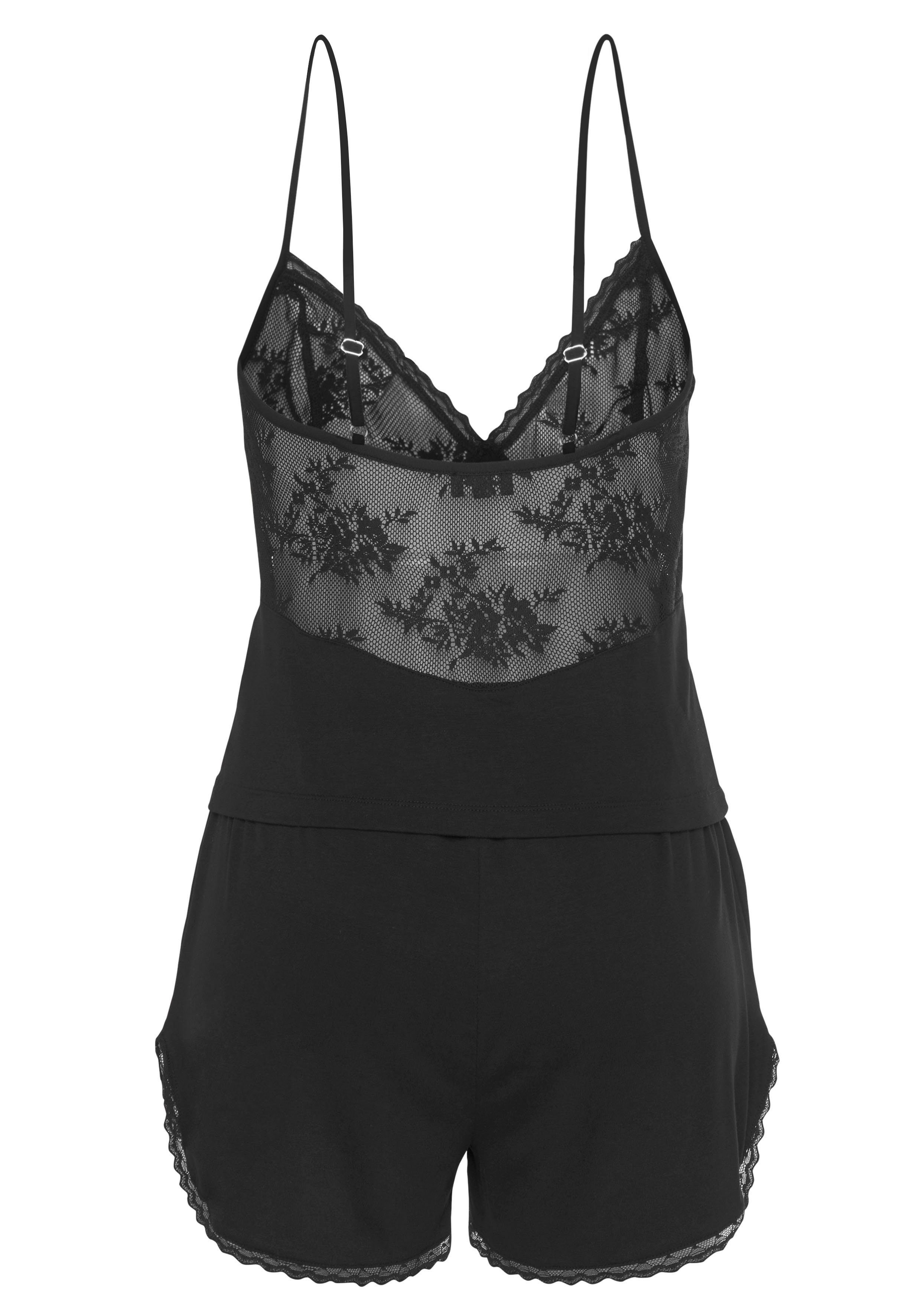 Bruno Banani Shortama met mooie kantdetails (2-delig, 1 stuk)