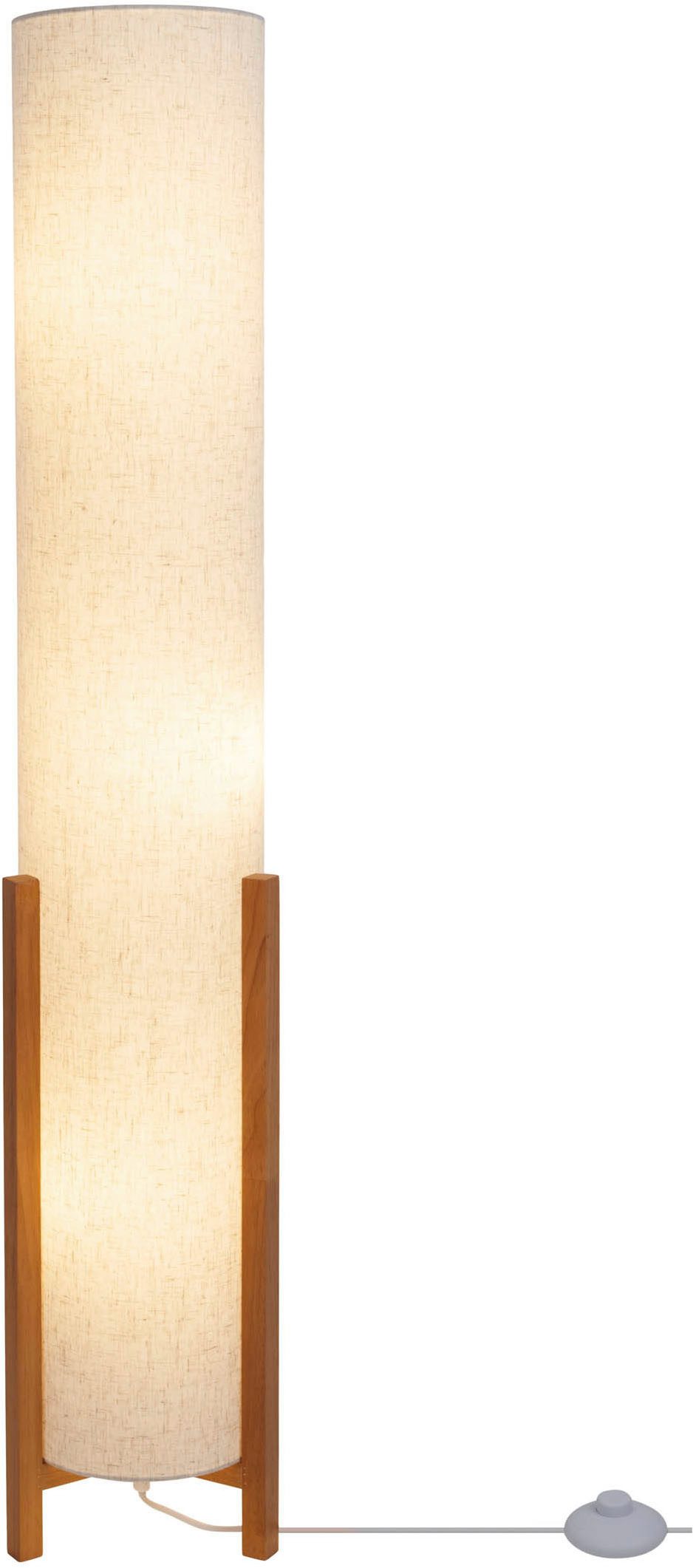 näve Staande lamp Matida 1xe27 excl., houten frame, textielkap natuur, h: ca. 32cm, d: ca. 22cm (1 stuk)