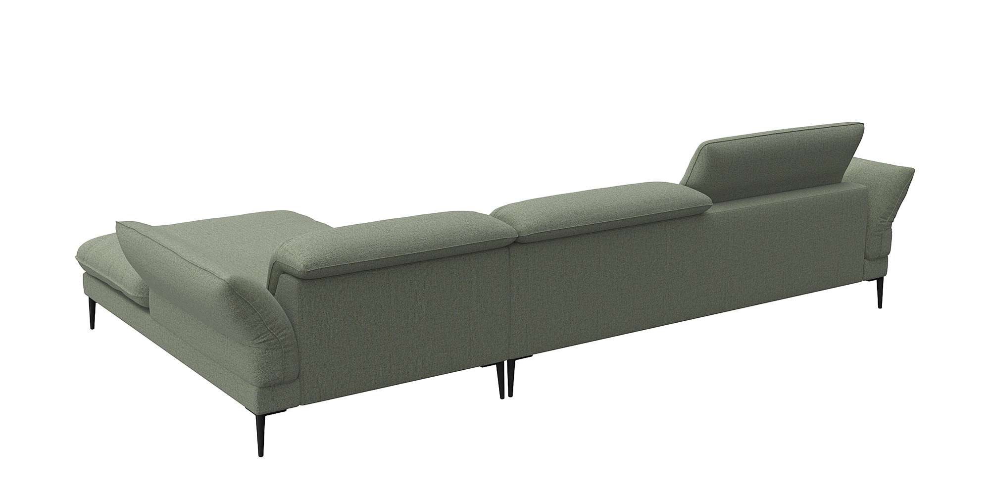 FLEXLUX Hoekbank Salino, functionele bank met recamiere, relaxbank, hoekbank Bank met arm- en hoofdeinde verstellingen, koudschuim & staalgolven