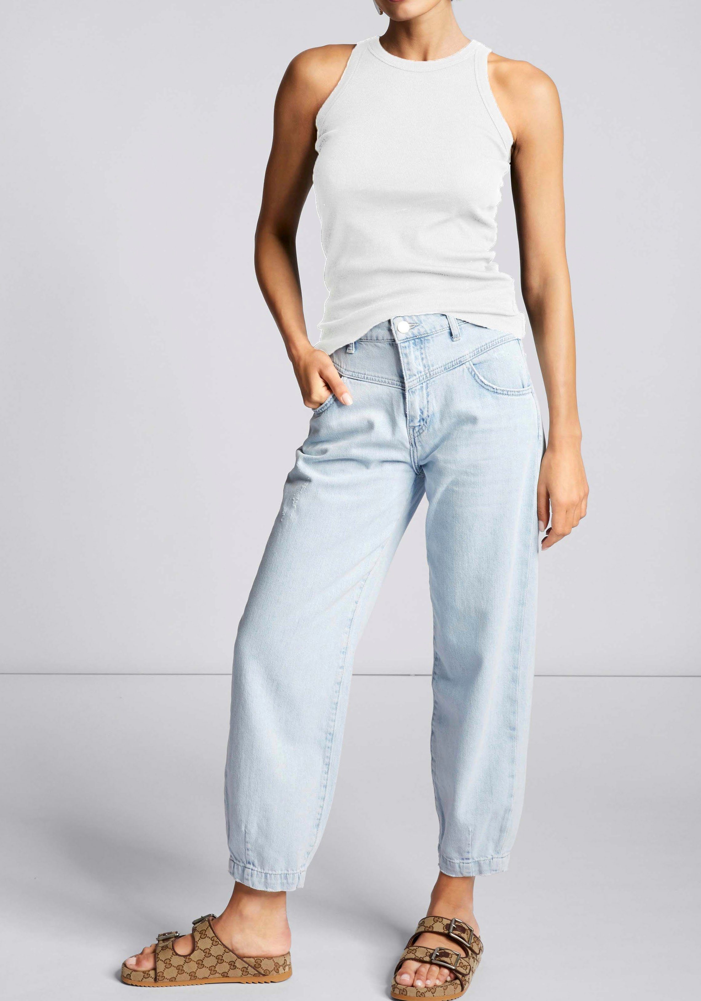 Rich & Royal Geribde tanktop in ribstructuur