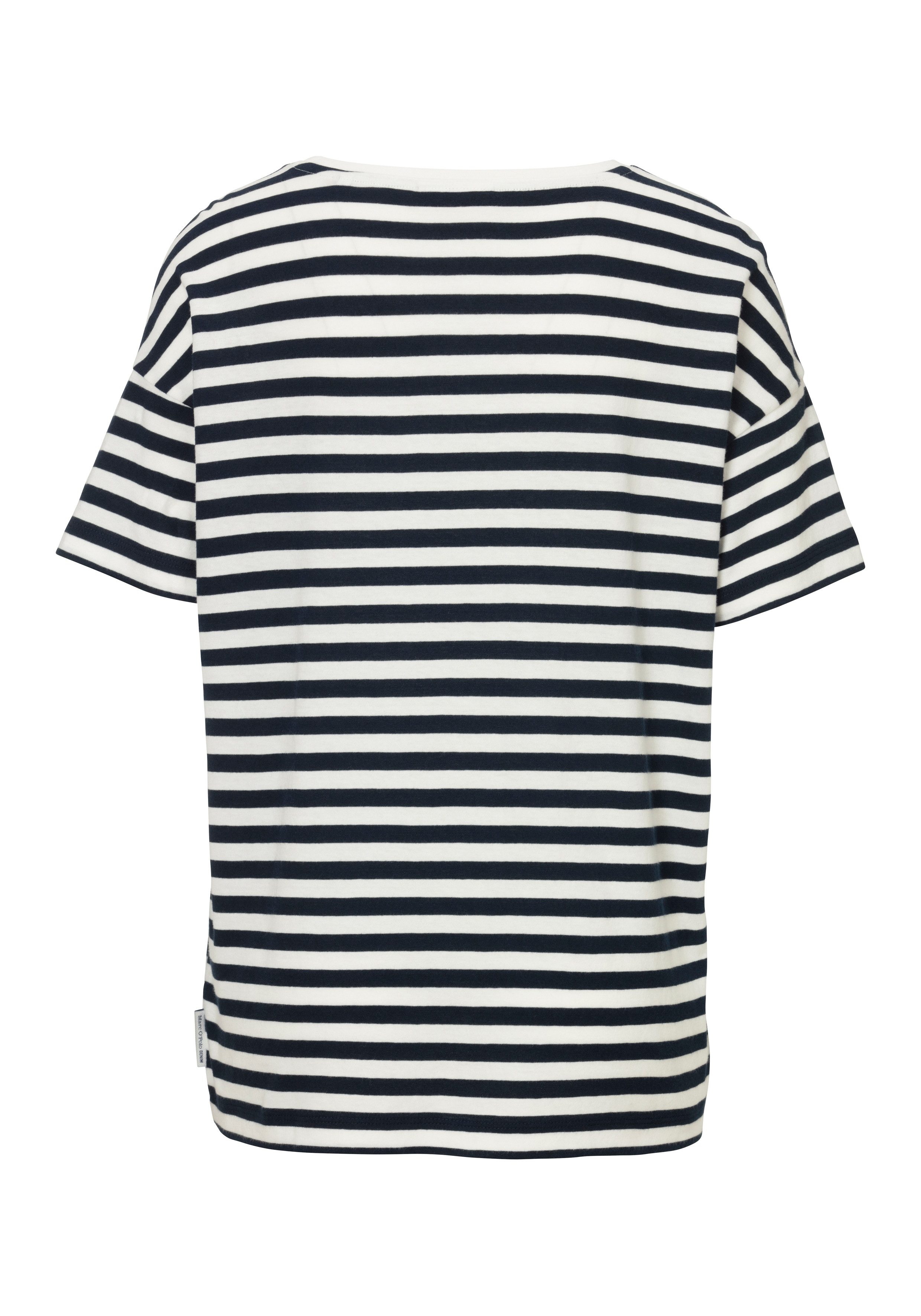Marc O'Polo DENIM T-shirt van duurzame katoen gestreepte look
