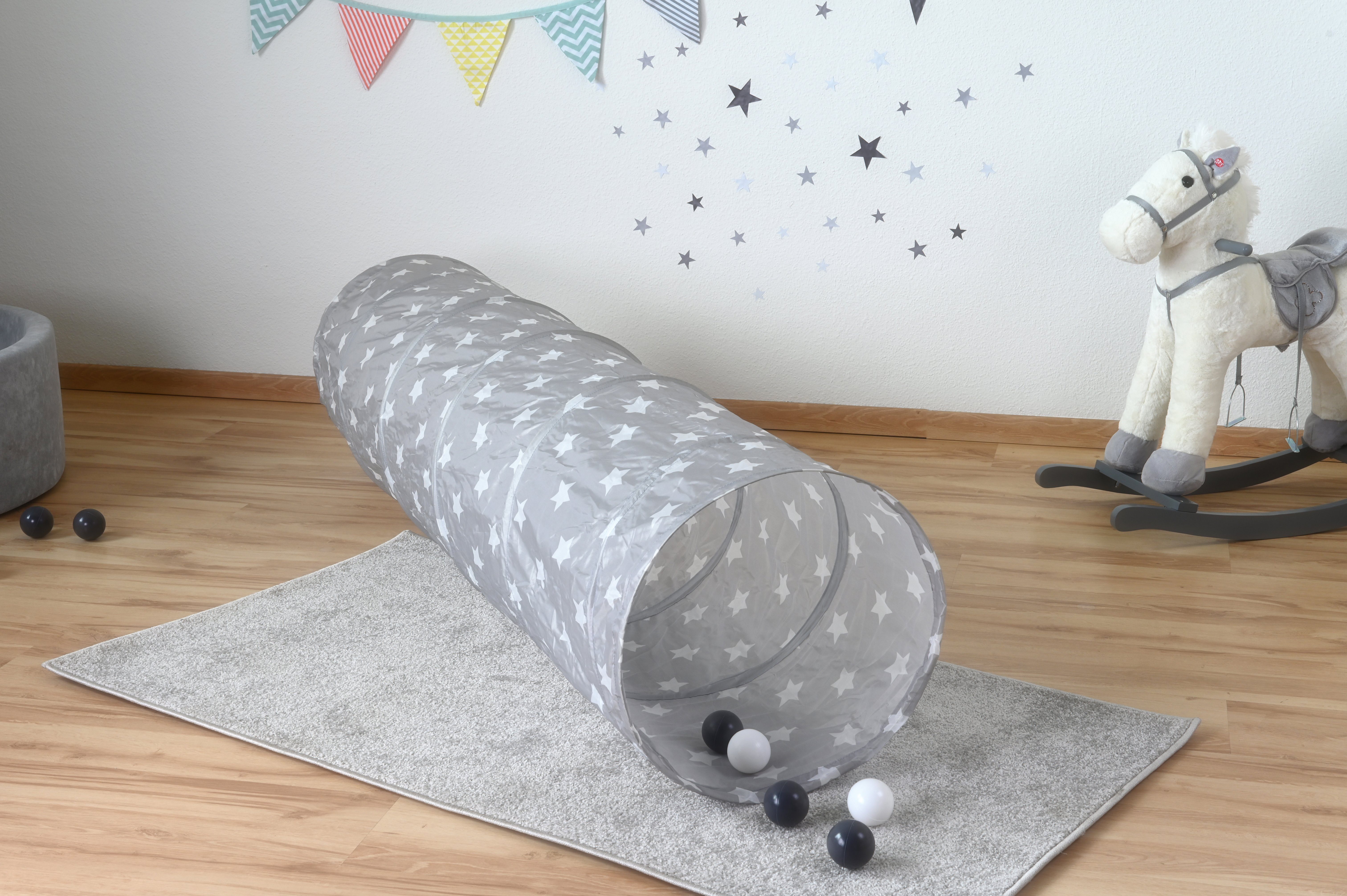 Knorrtoys® Speeltunnel Grey White Stars