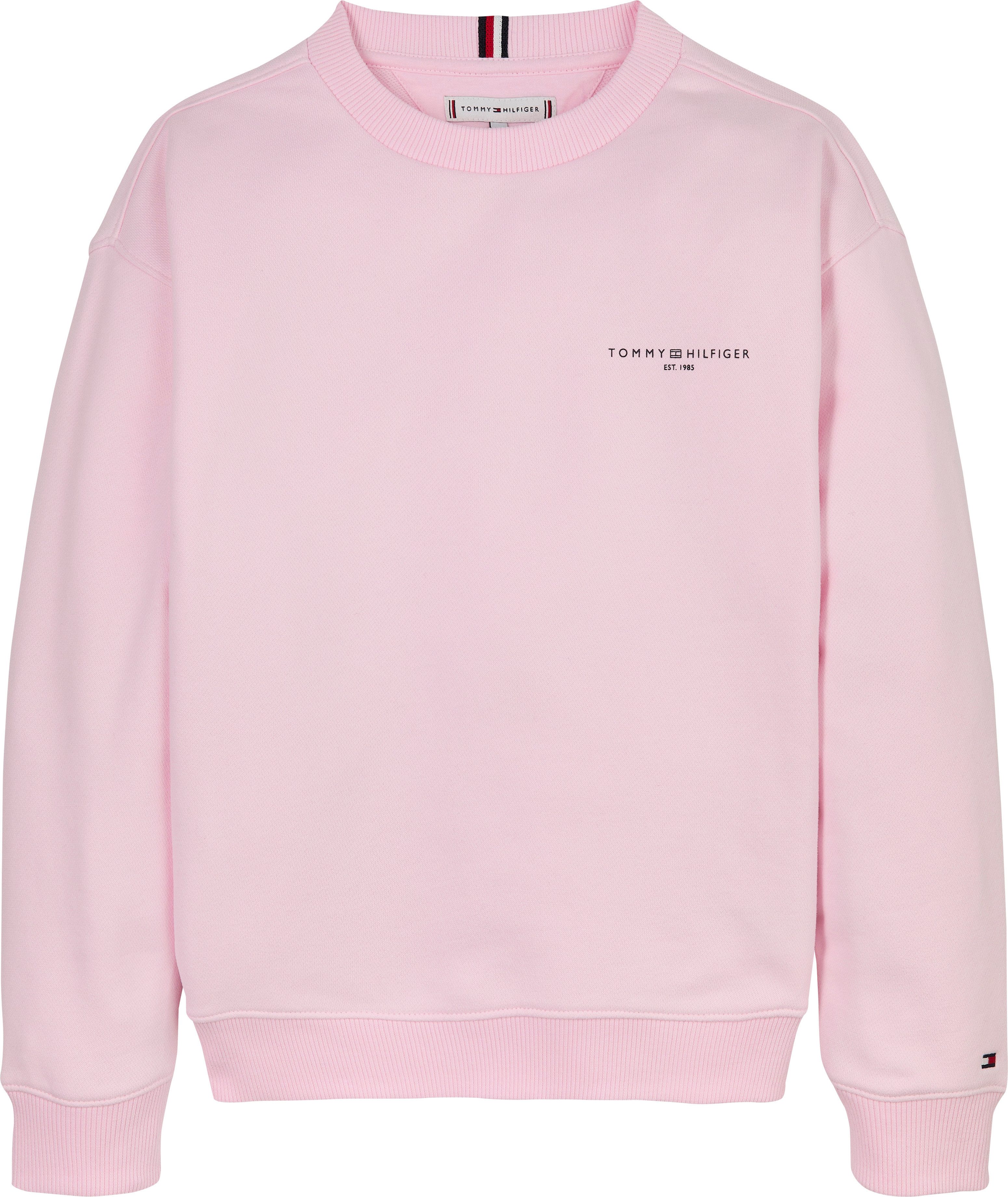 Tommy Hilfiger Sweatshirt MINI CORP C-NECK SWEATSHIRT voor kinderen tot 16 jaar, met logostiksel