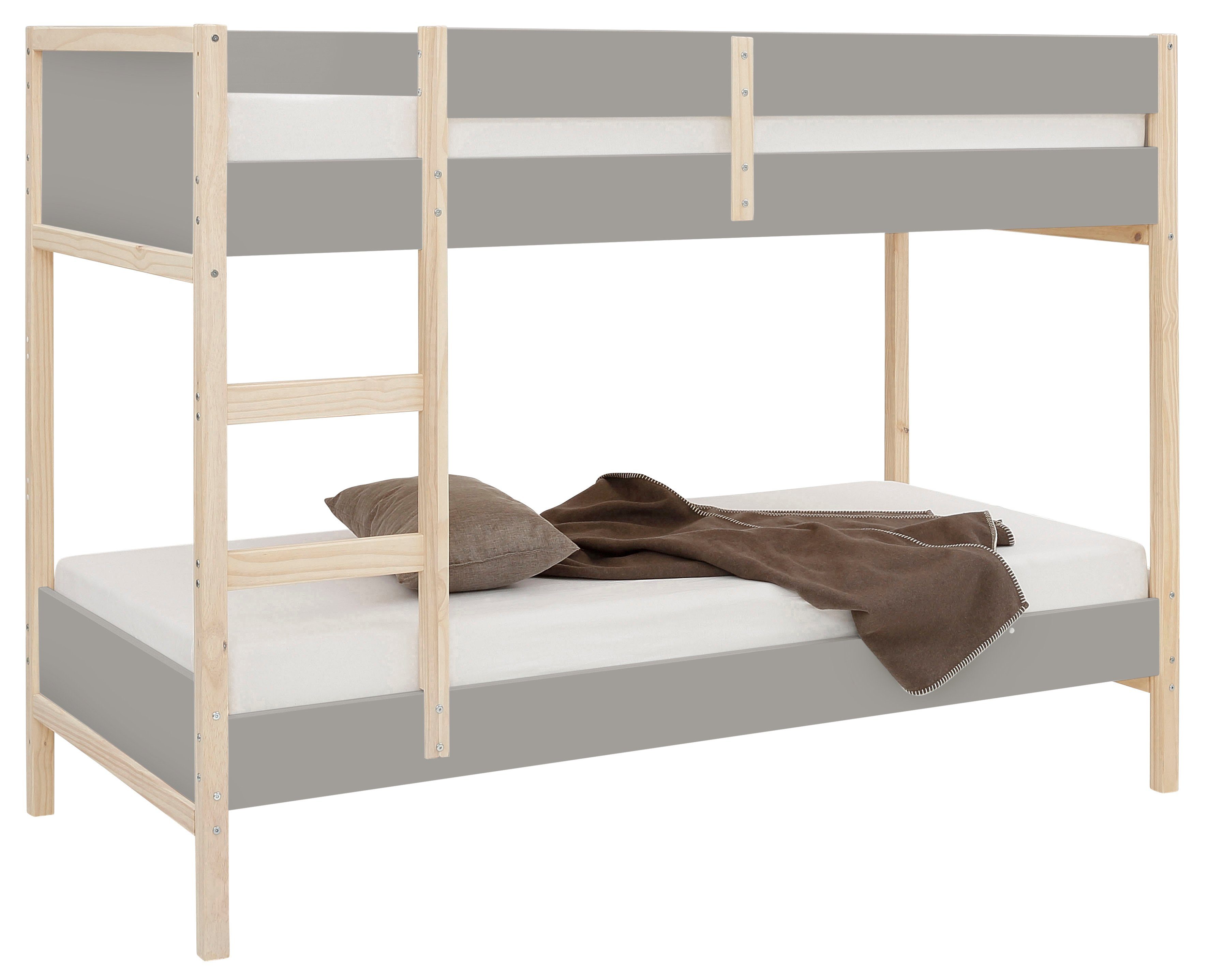 Lüttenhütt Stapelbed Janne Grenenhout, stapelbed, inclusief houten ladder, ligoppervlak 90x200 cm