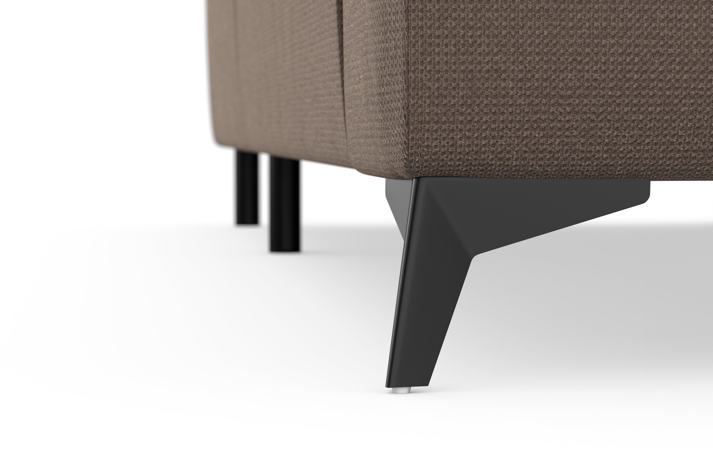 sit&more Hoekbank Sinatra L-vorm optioneel met verstelbare hoofdsteun en armleuning, metalen poten