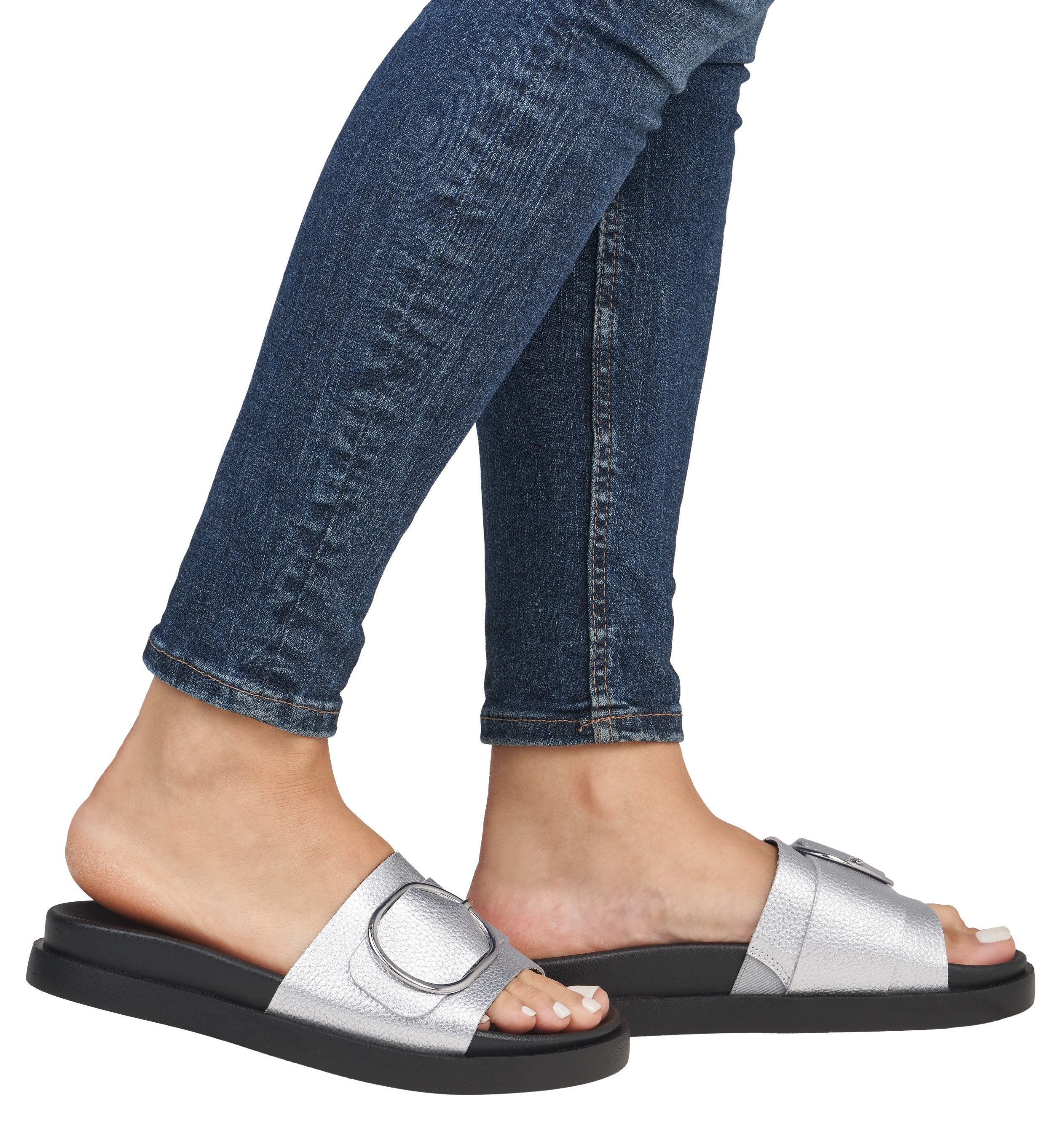 RIEKER Sport Slippers Zomerschoen, strandschoen, vakantieschoen, huisschoen met decoratieve sluiting