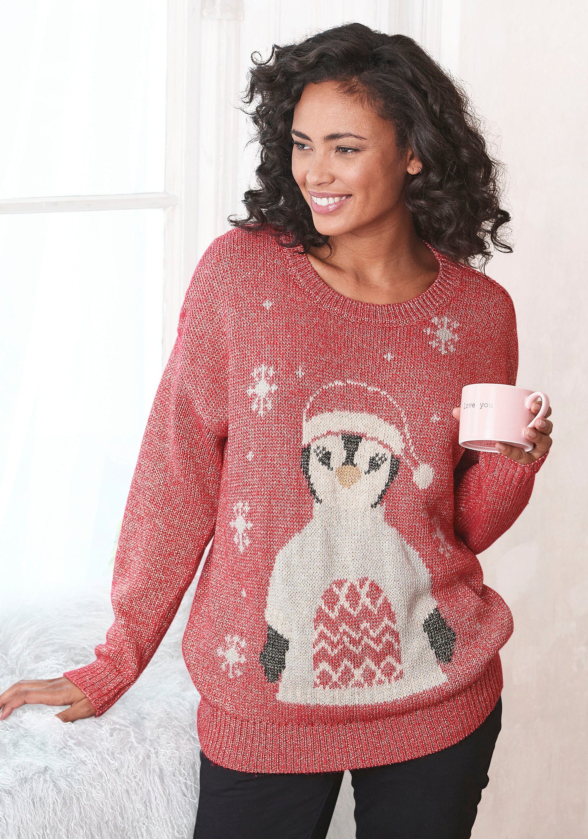 winkel Kreunt Confronteren Lascana Sweater Kersttrui bestellen bij | OTTO