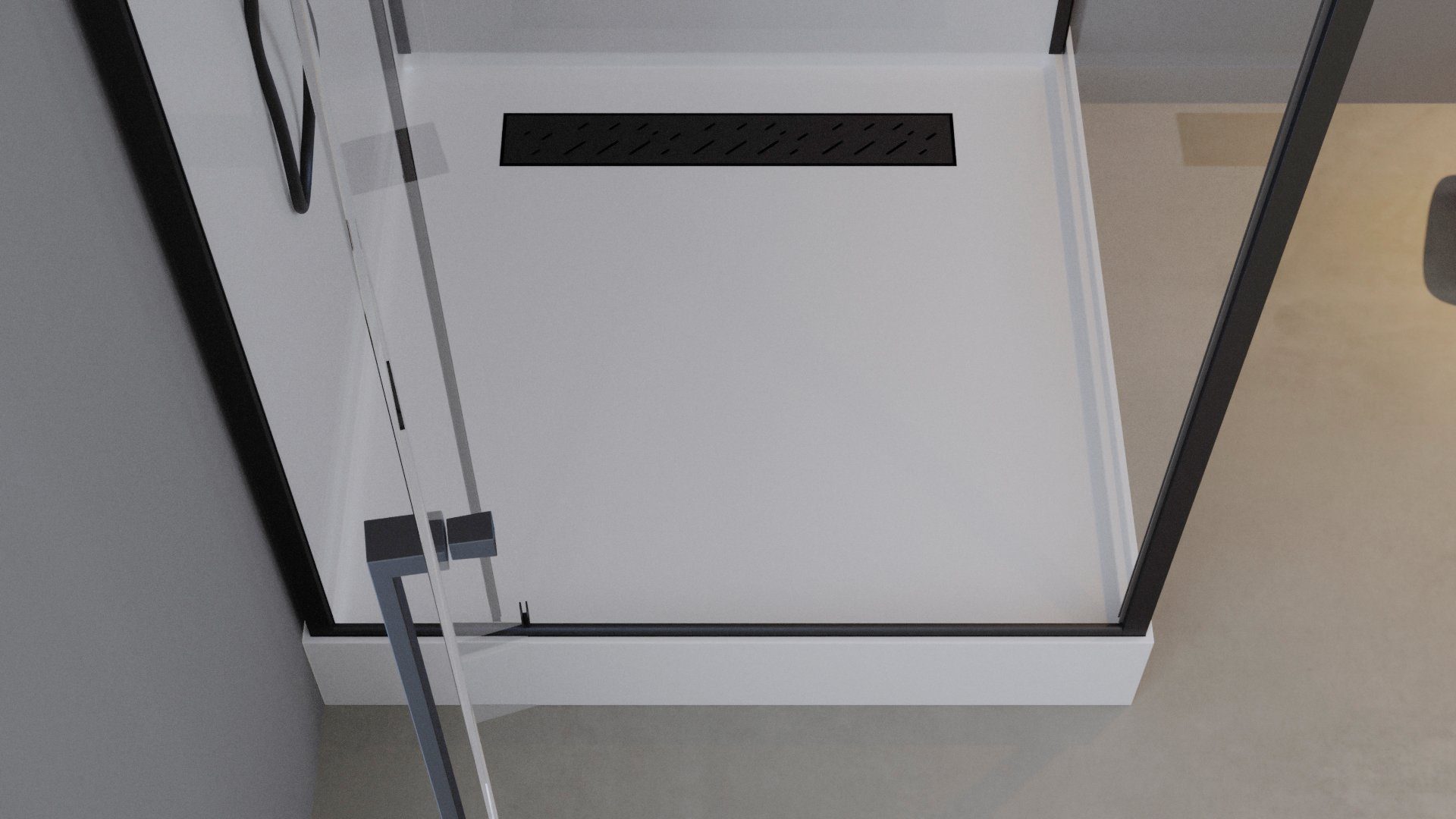 Marwell Complete douche White Square inclusief kranen, 90 cm x 90 cm
