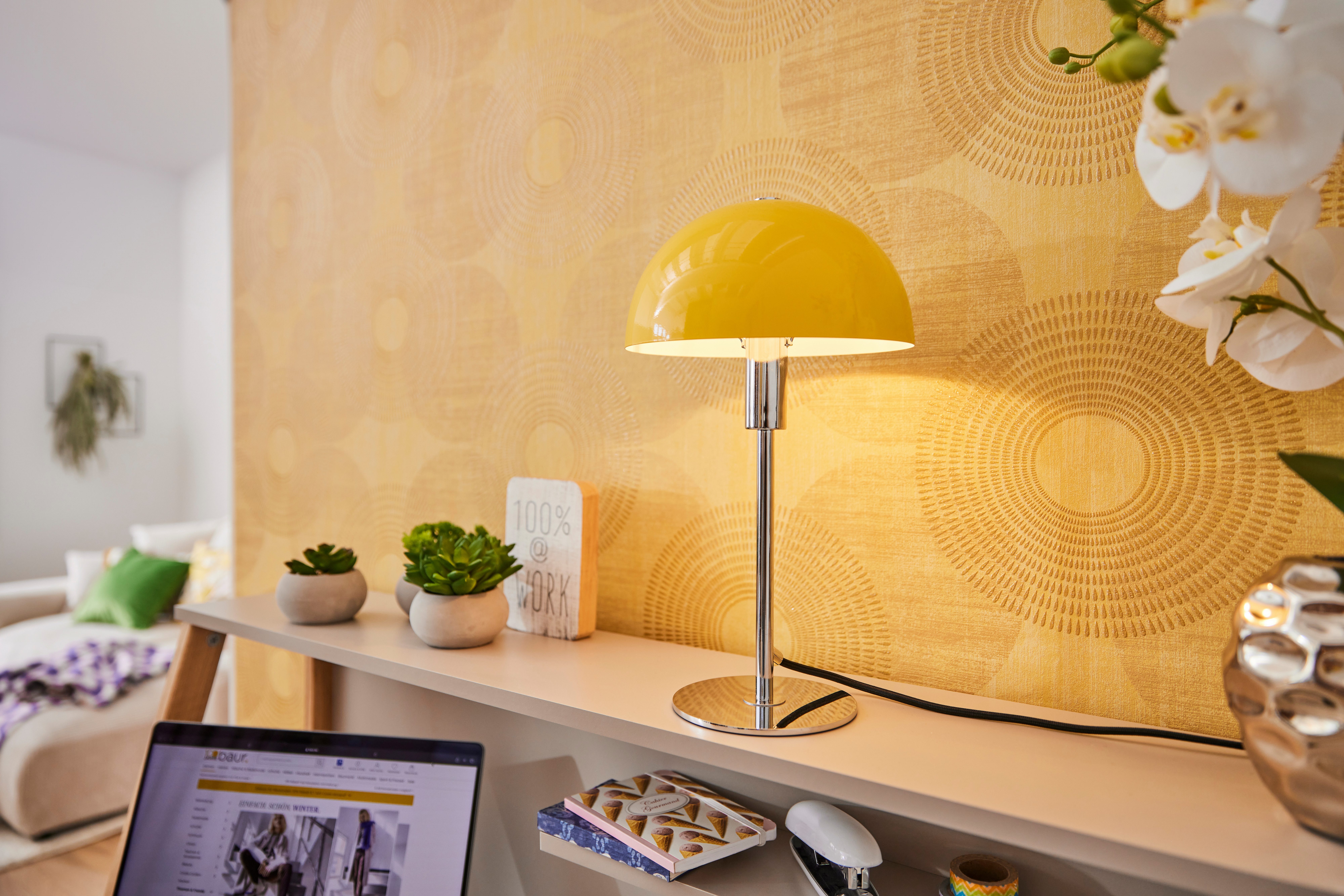 LeGer Home by Lena Gercke Tafellamp Linnea paddestoel lamp Paddenstoel lamp, tafellamp, metalen voet, hoogte 35,5 cm (1 stuk)