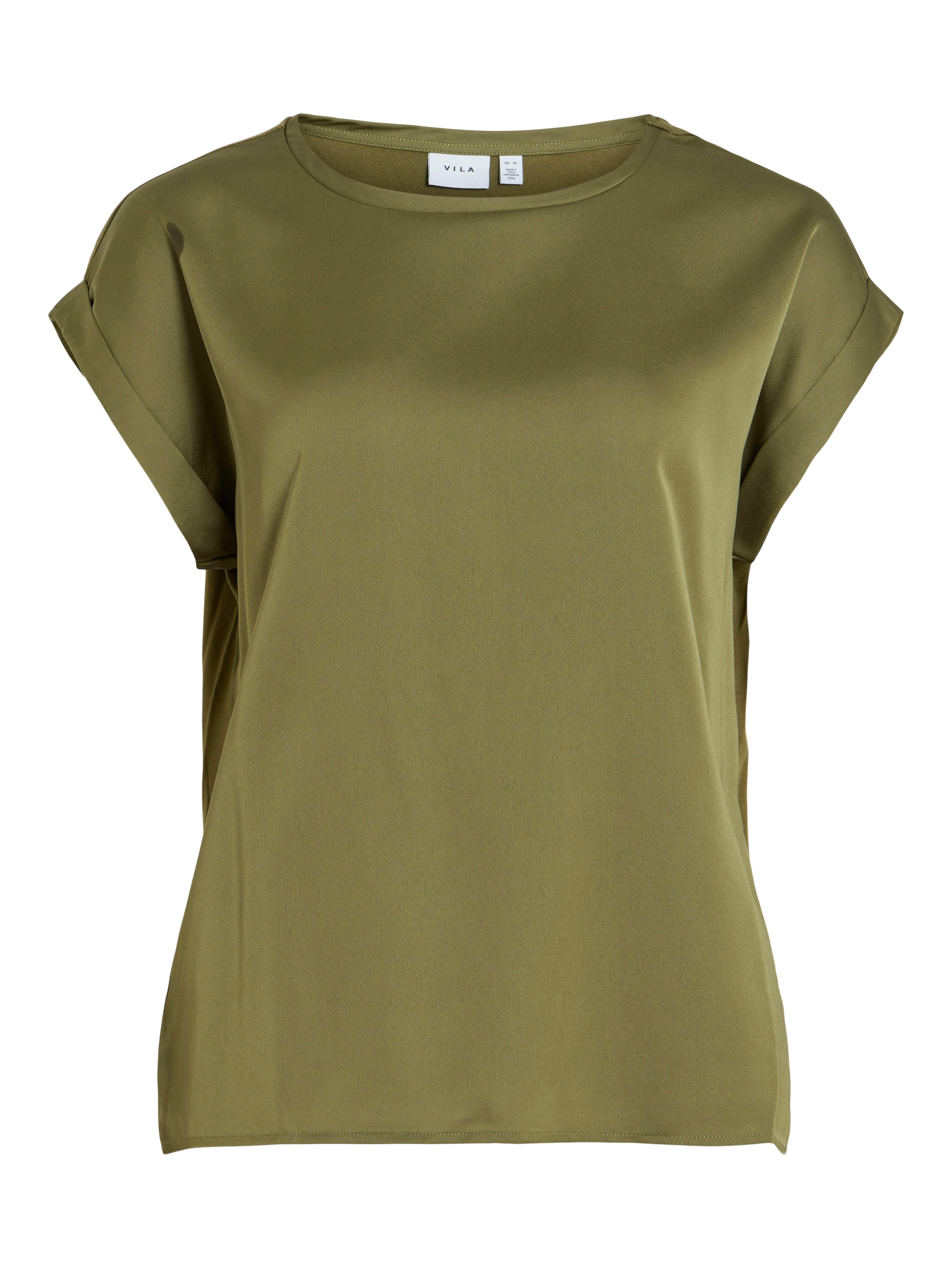 Vila Shirt met korte mouwen VIELLETTE S S SATIN TOP NOOS