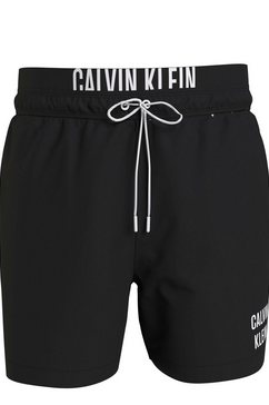 calvin klein swimwear zwemshort met dubbele band zwart