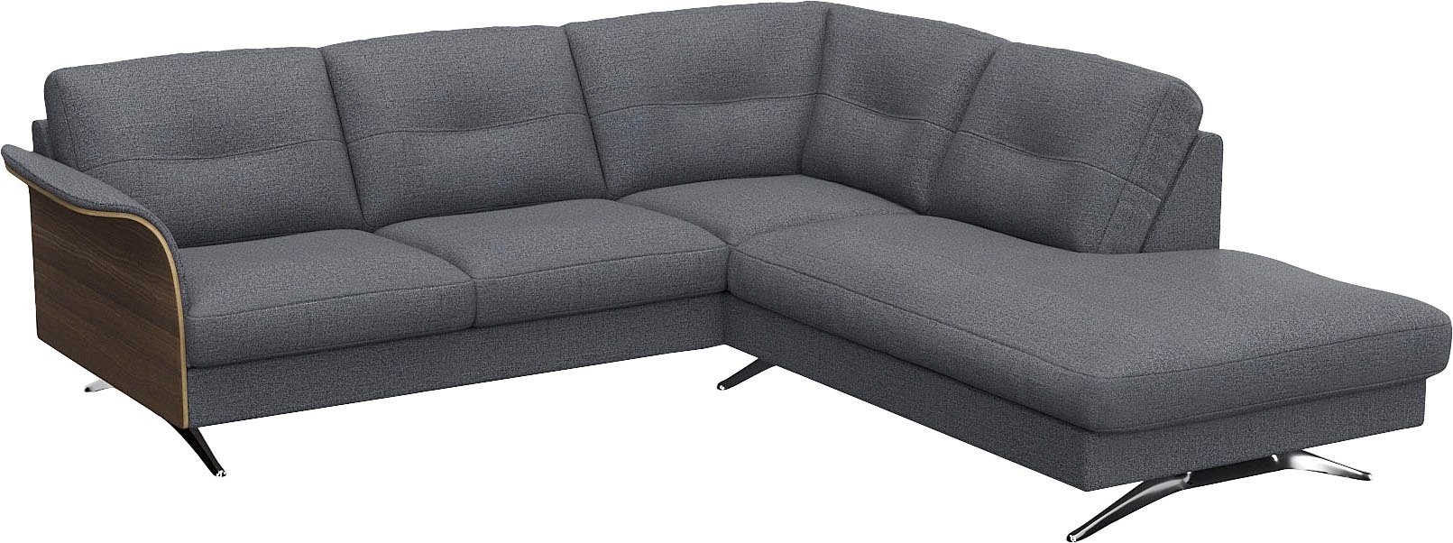 FLEXLUX Hoekbank Glow, super comfortabel door hoogwaardige zitconstructie met binnenvering, L-vorm