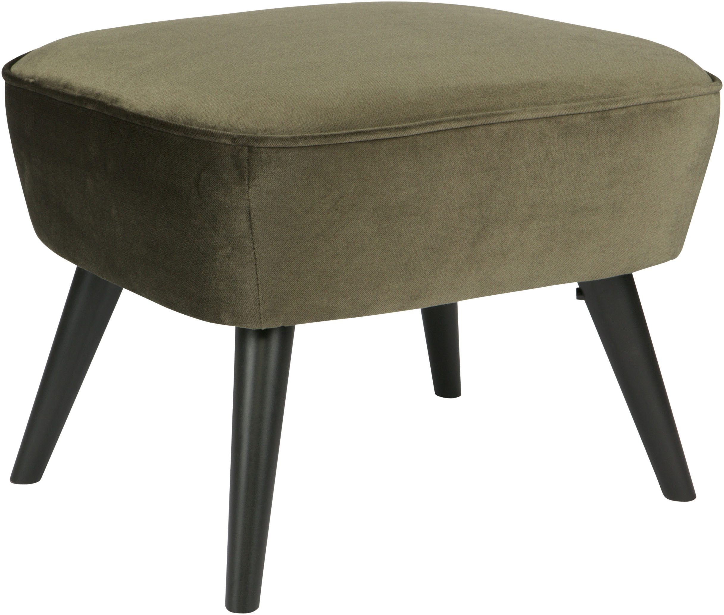 Hocker Sara Warm groen Fluweel stof Beukenhout -Woood