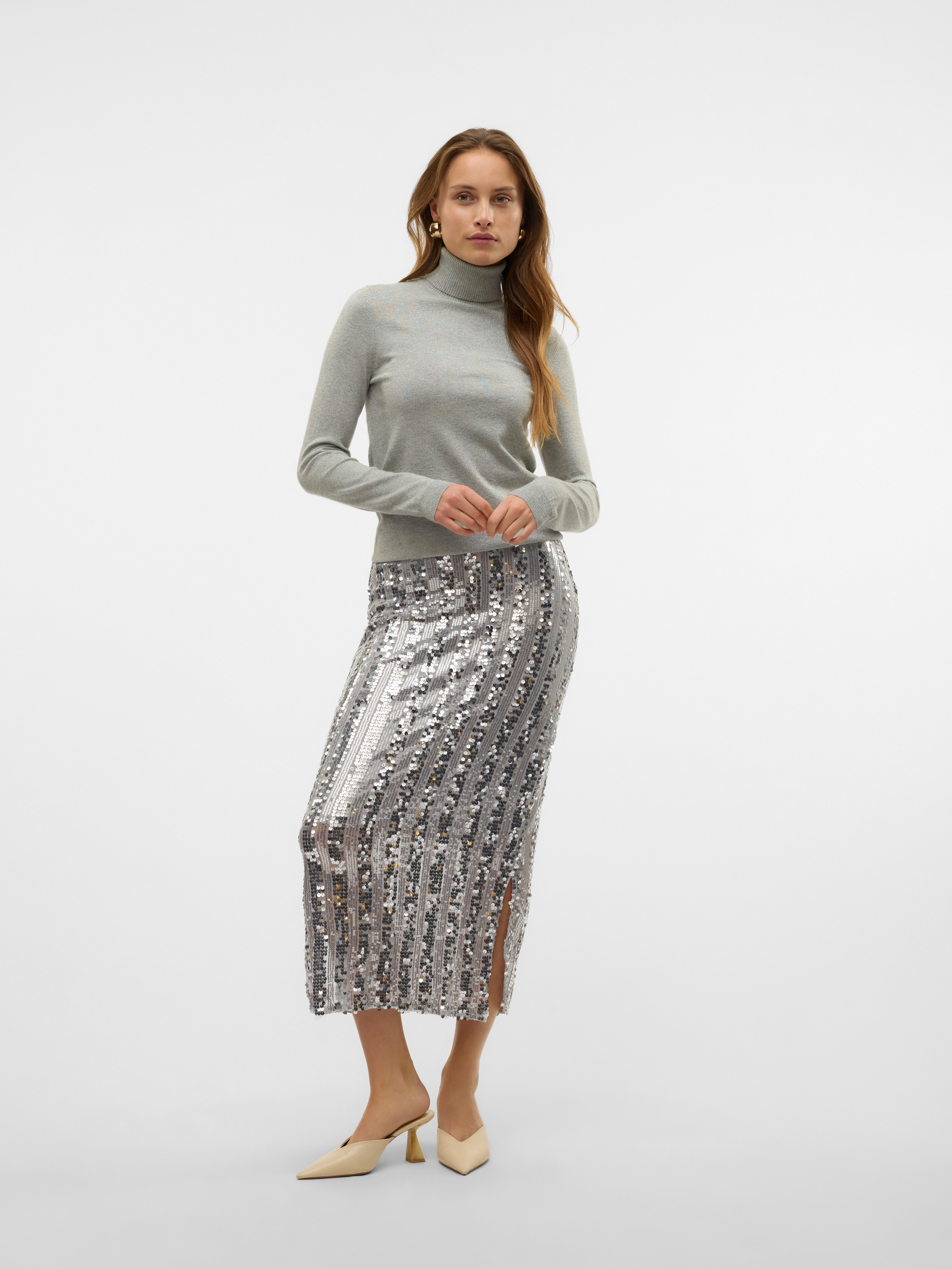 Vero Moda Coltrui VMHAPPYSHINE LS ROLLNECK PULLOVER BOO
